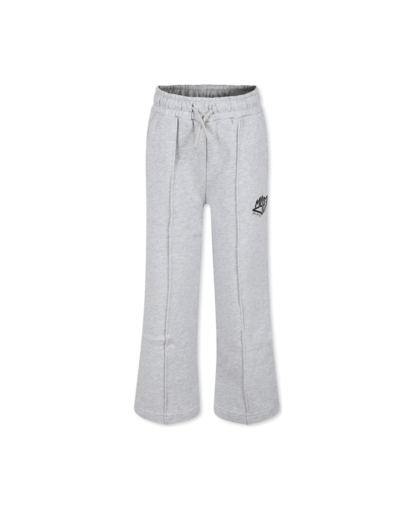 MSGM Grey Trousers For Boy With Logo - Grey
