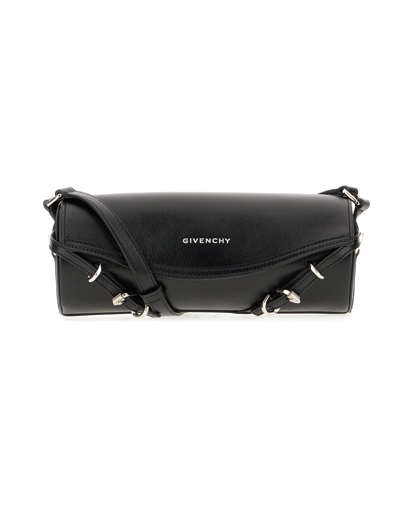 Givenchy Black Leather Medium Voyou Crossbody Bag - BLACK