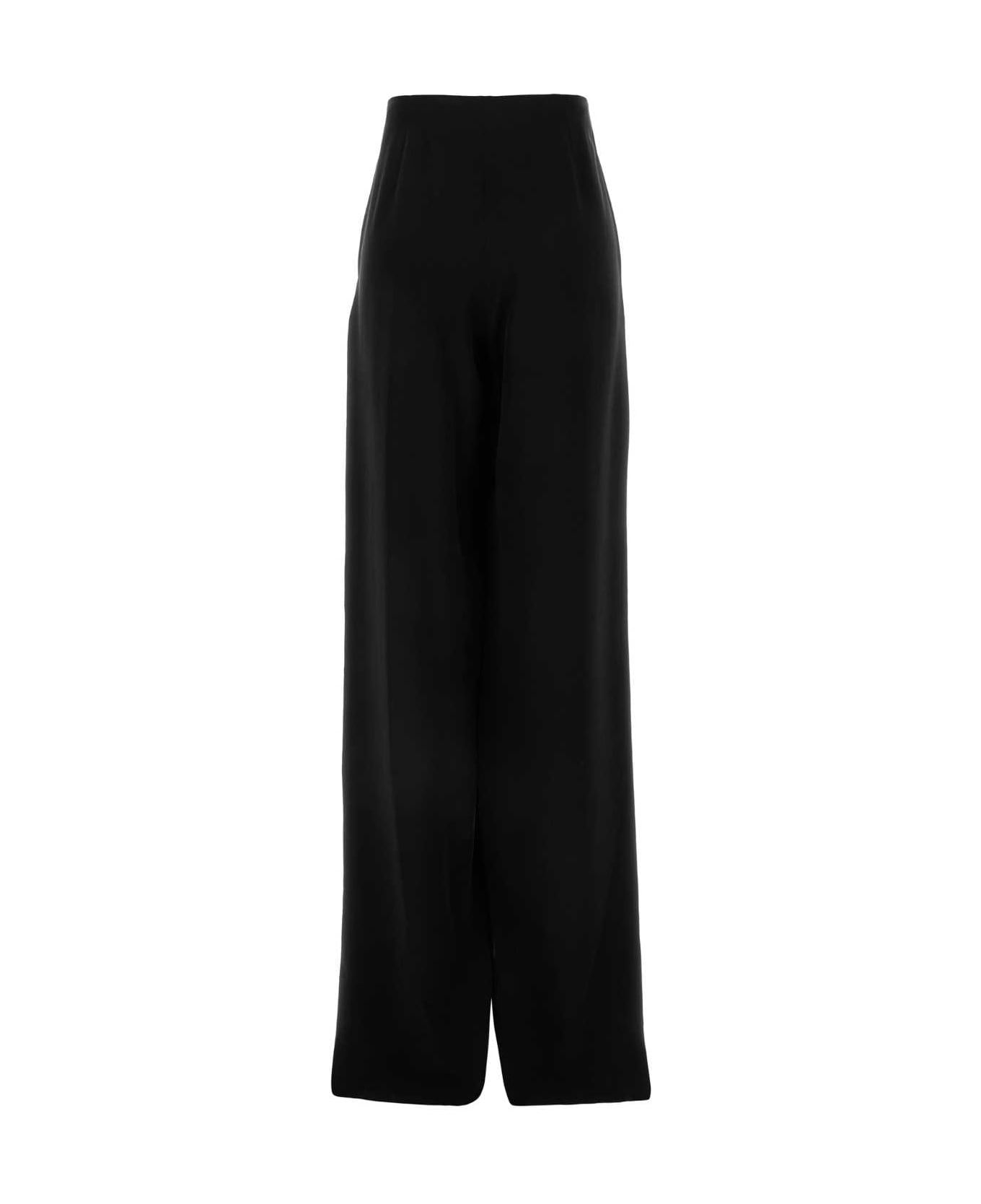 Saint Laurent Black Silk Pant - NOIR