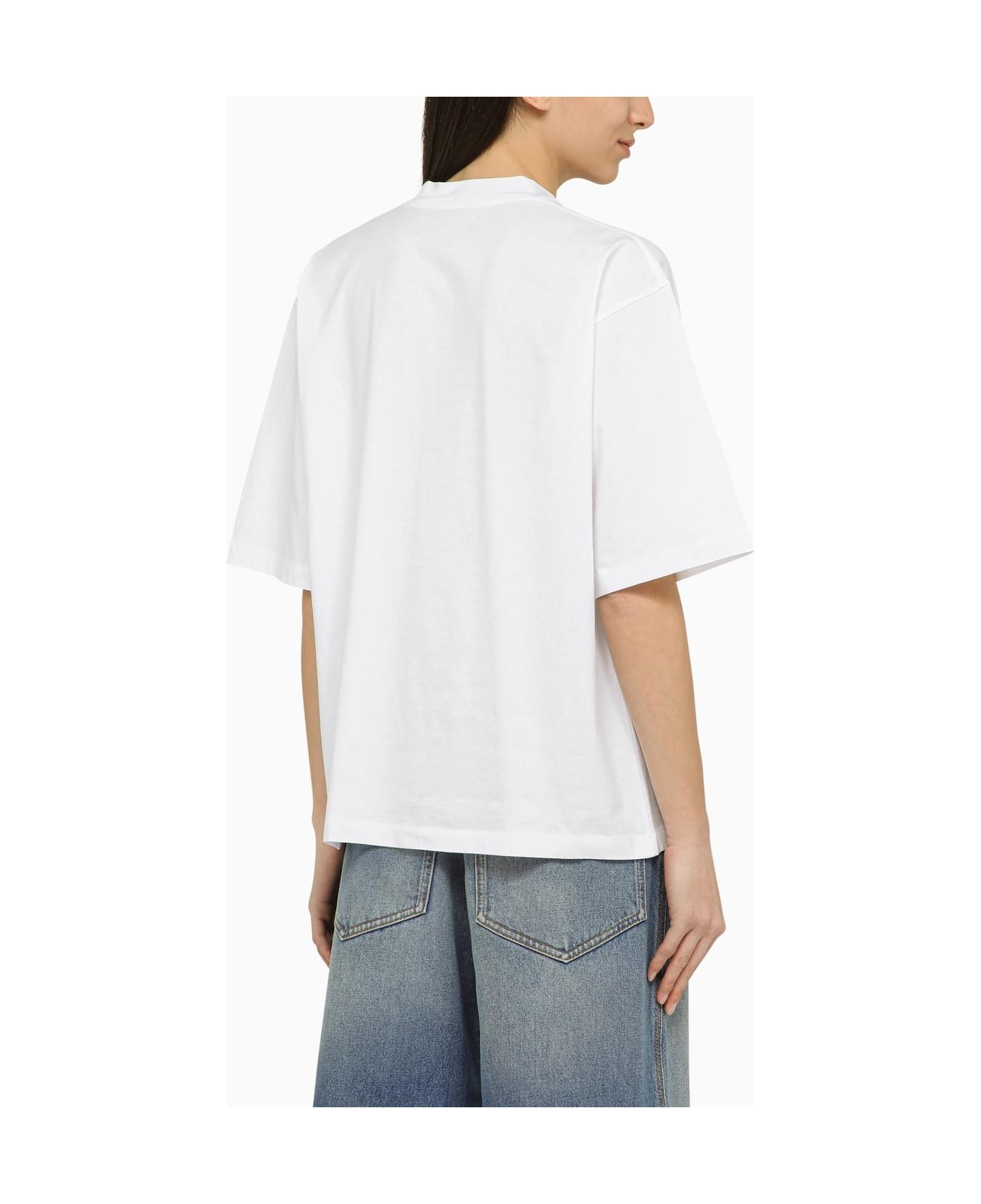 Marni White T-shirt With Logo In Organic Cotton