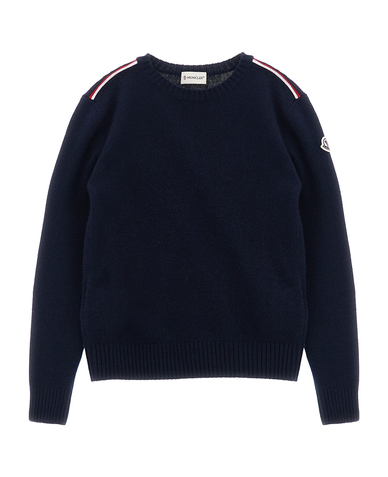 Moncler Tricolor Detail Sweater - Blue