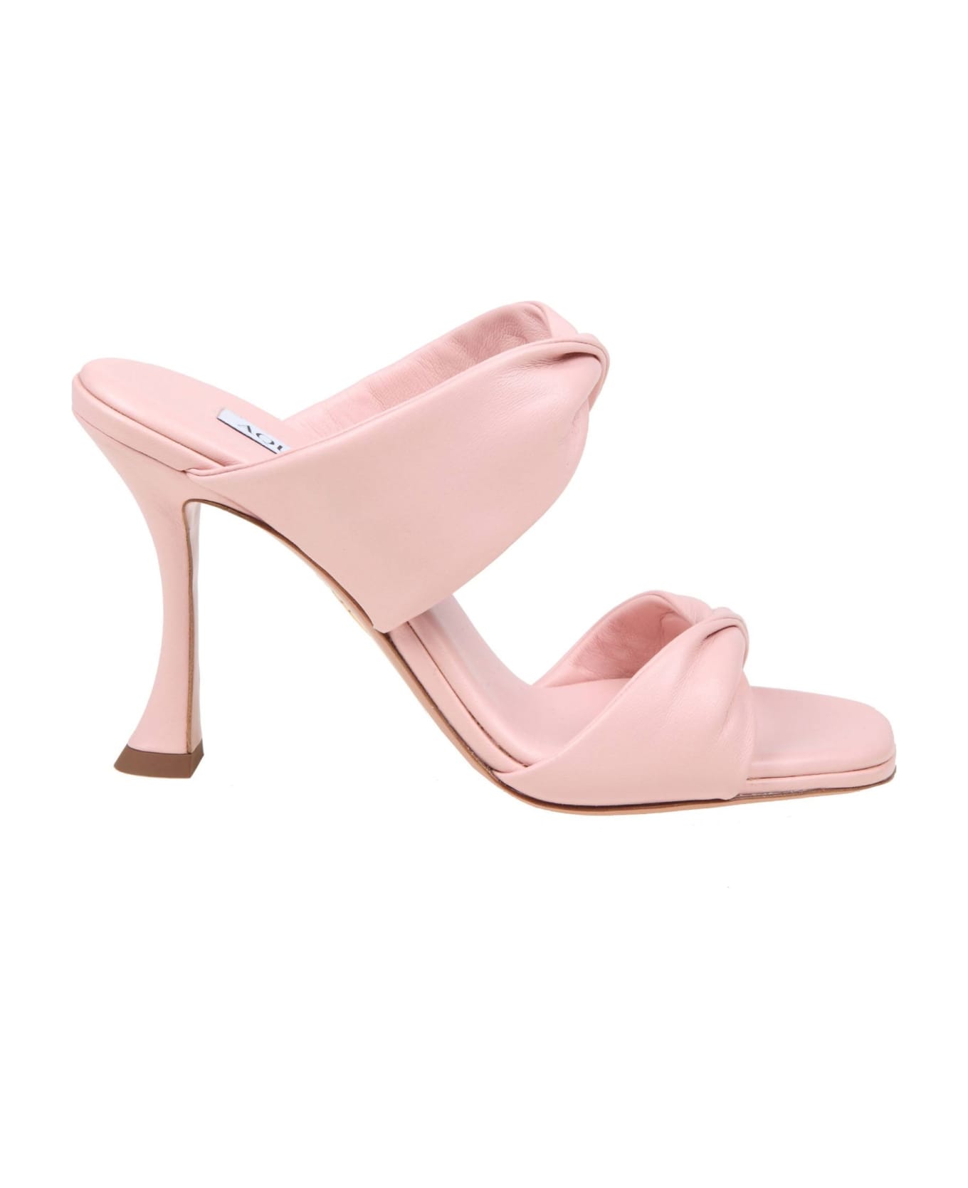 Aquazzura Twist 95 Sandal In Pink Leather - PINK サンダル