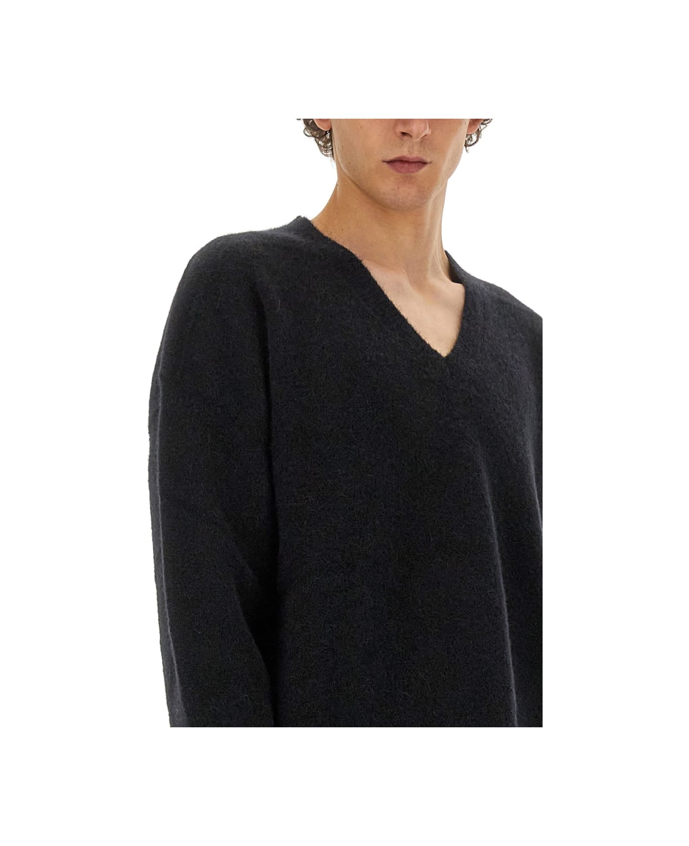 Rick Owens Alpaca Sweater - BLACK