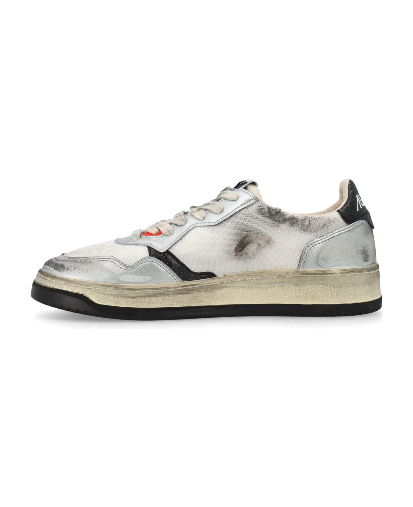 Autry Medalist Super Vintage Low Sneakers - SILVER WHITE スニーカー