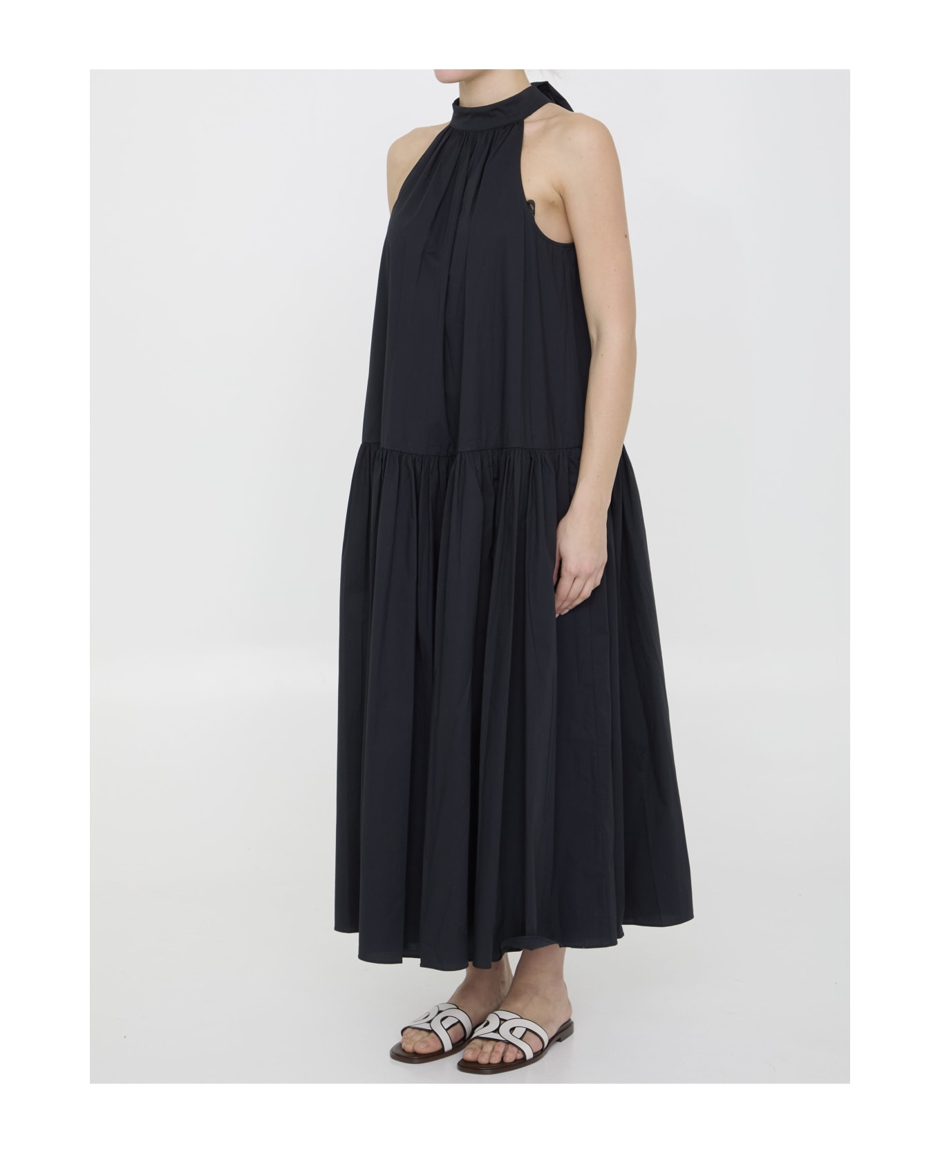 STAUD Midi Marlowe Dress - BLACK