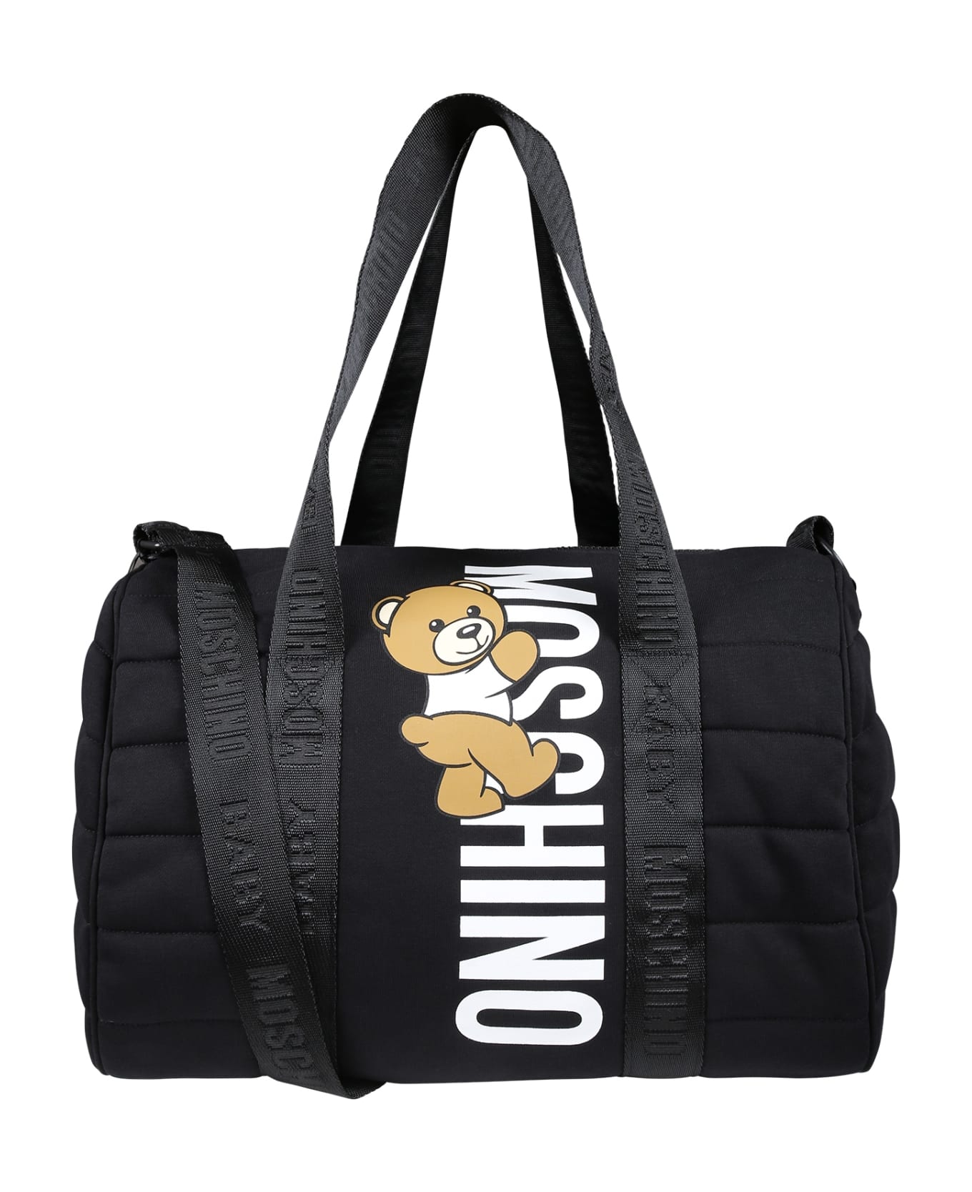 Moschino Black Changing Bag For Babykids With Teddy Bear And Logo - Black アクセサリー＆ギフト