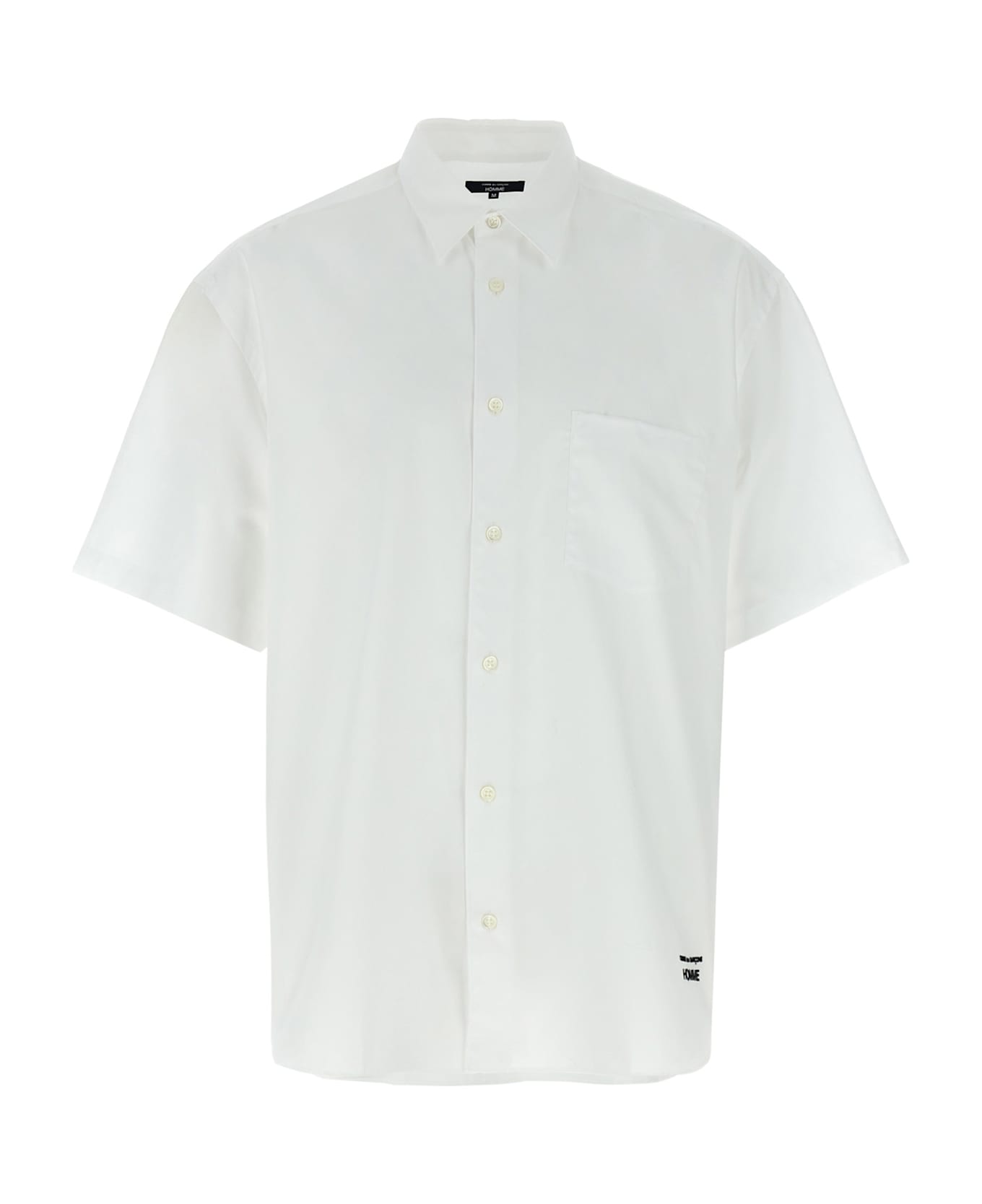 Comme des Garçons Homme Logo Embroidery Shirt - White