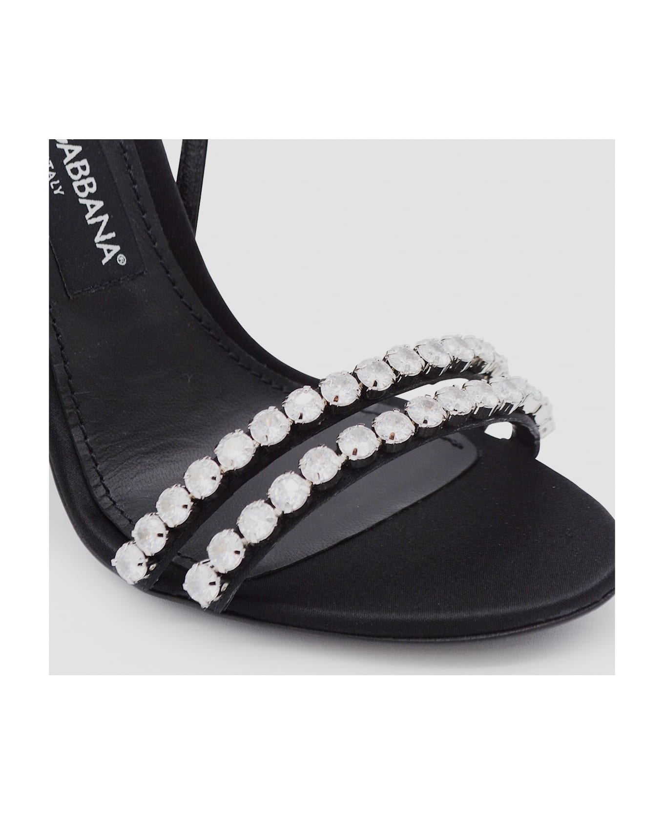 Dolce & Gabbana Black Sandals - NERO/CRYSTAL
