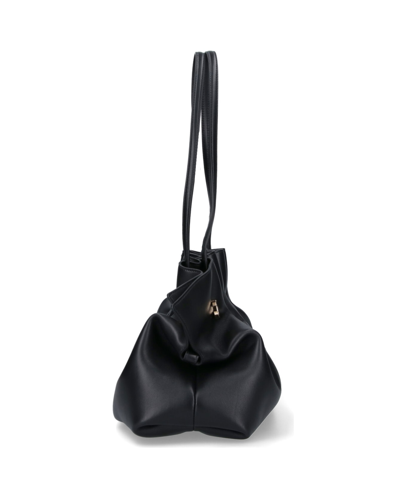Ferragamo Medium Shoulder Bag "piercing" - Black  
