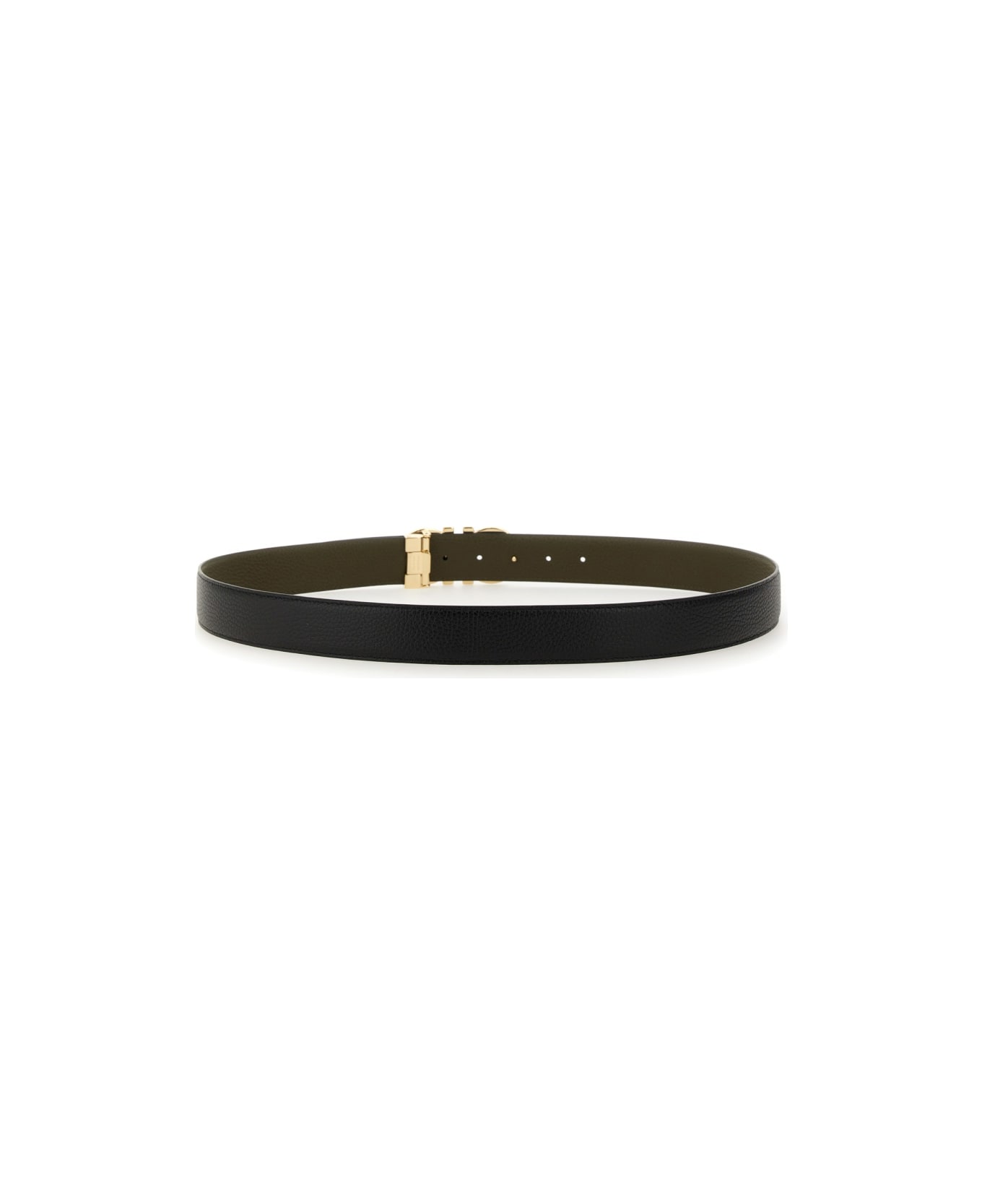 Ferragamo Belt With Hooks - BLACK