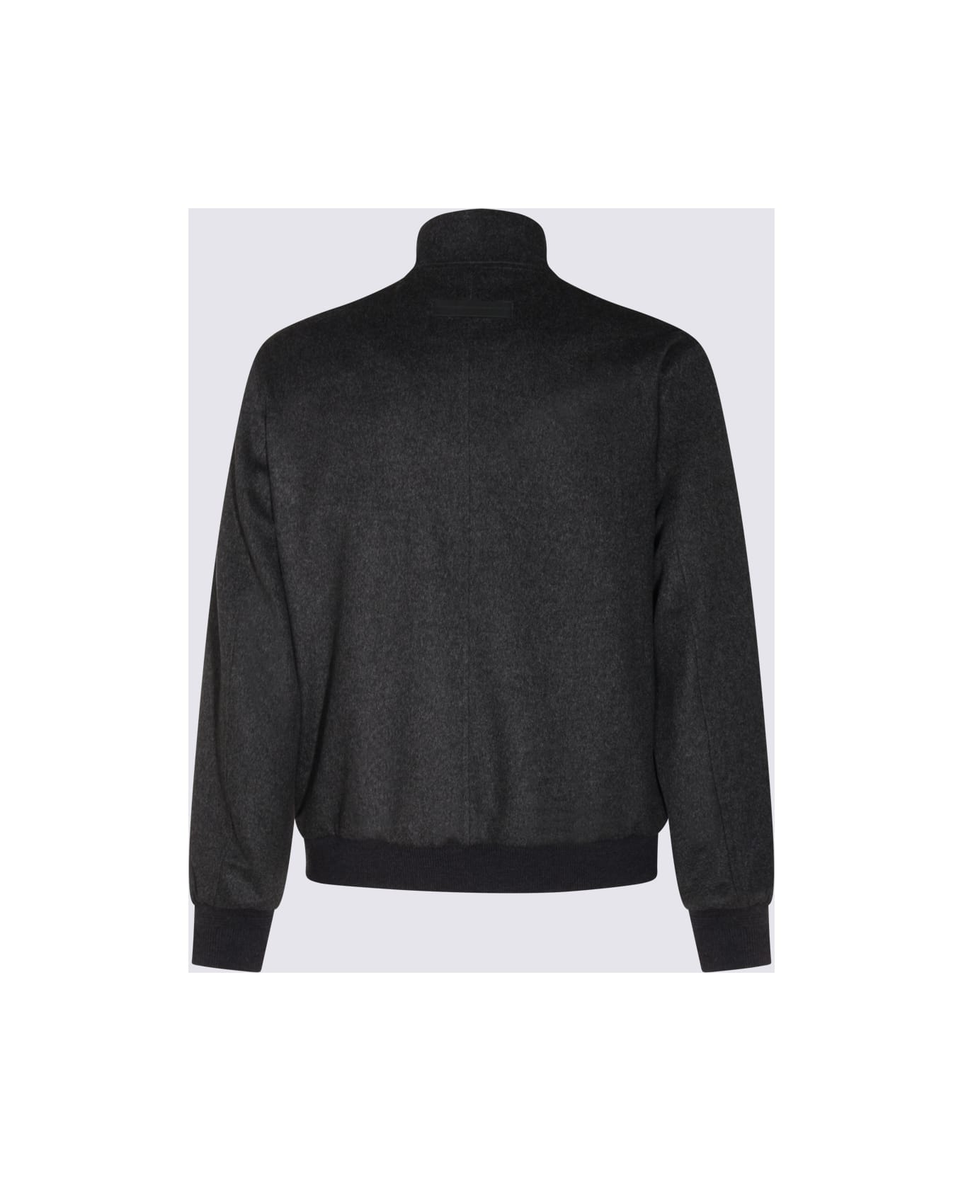 Zegna Dark Grey Wool Casual Jacket - Grey