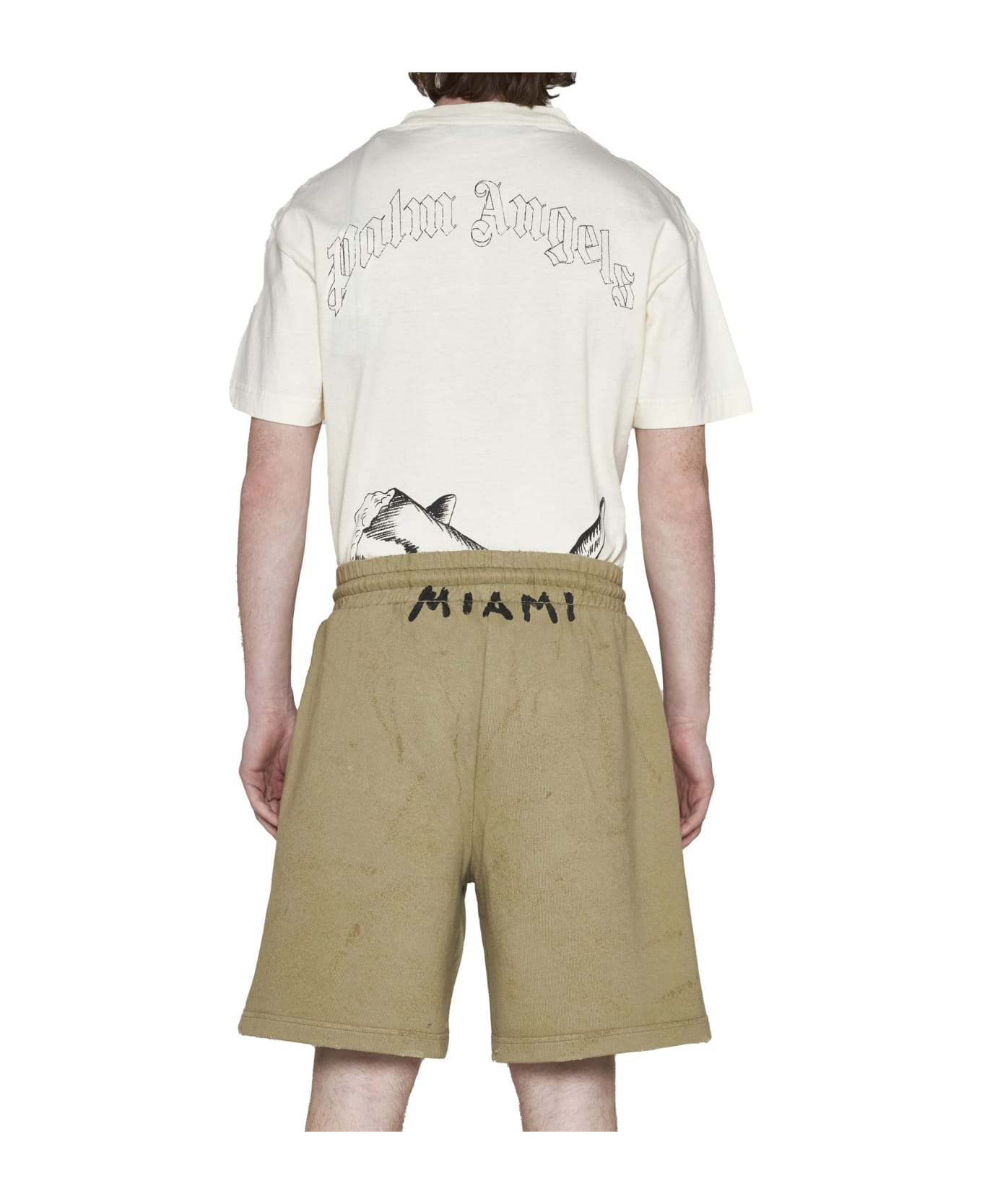 Palm Angels Shorts From - Military black