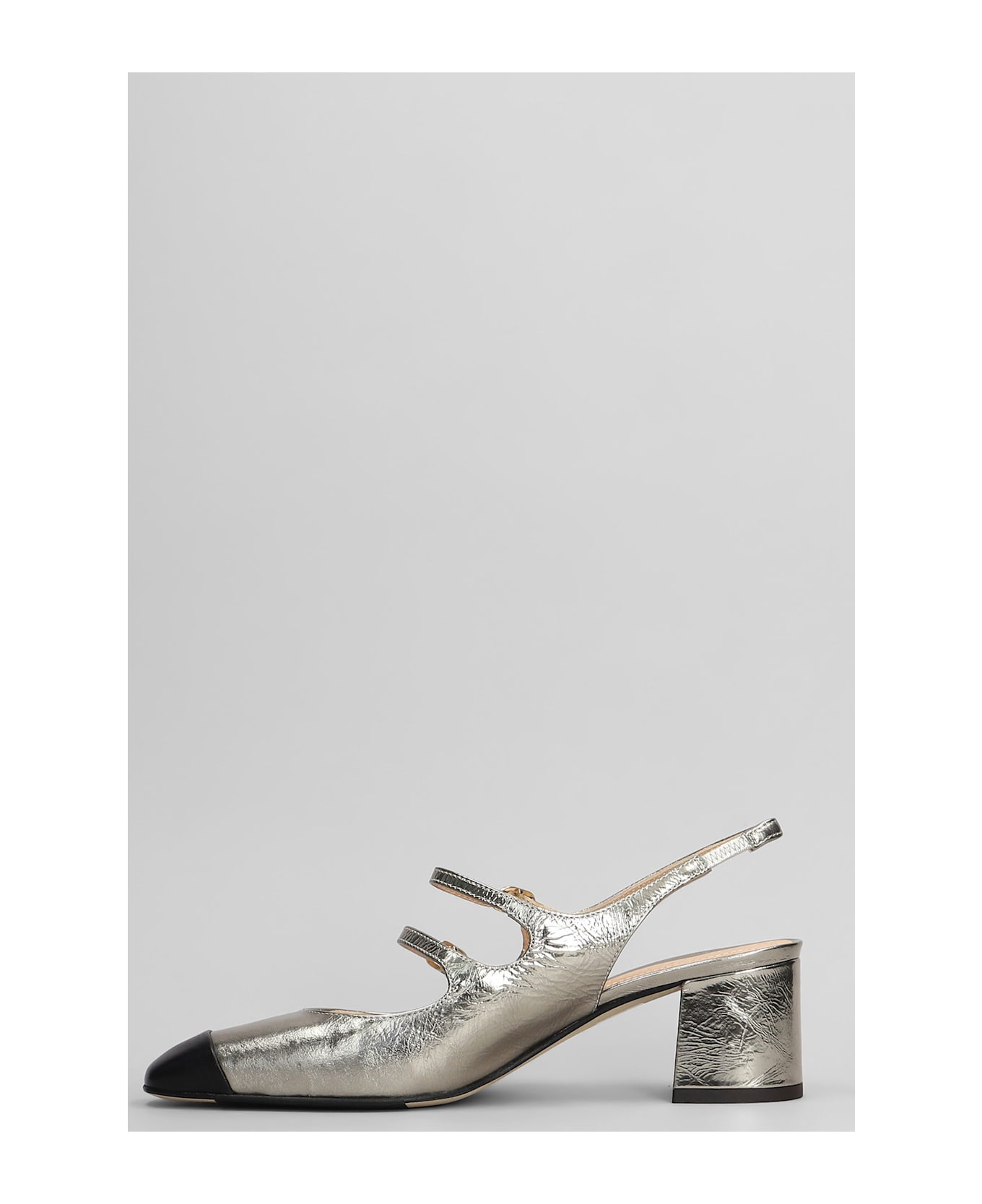 Julie Dee Pumps In Gunmetal Leather - Gunmetal