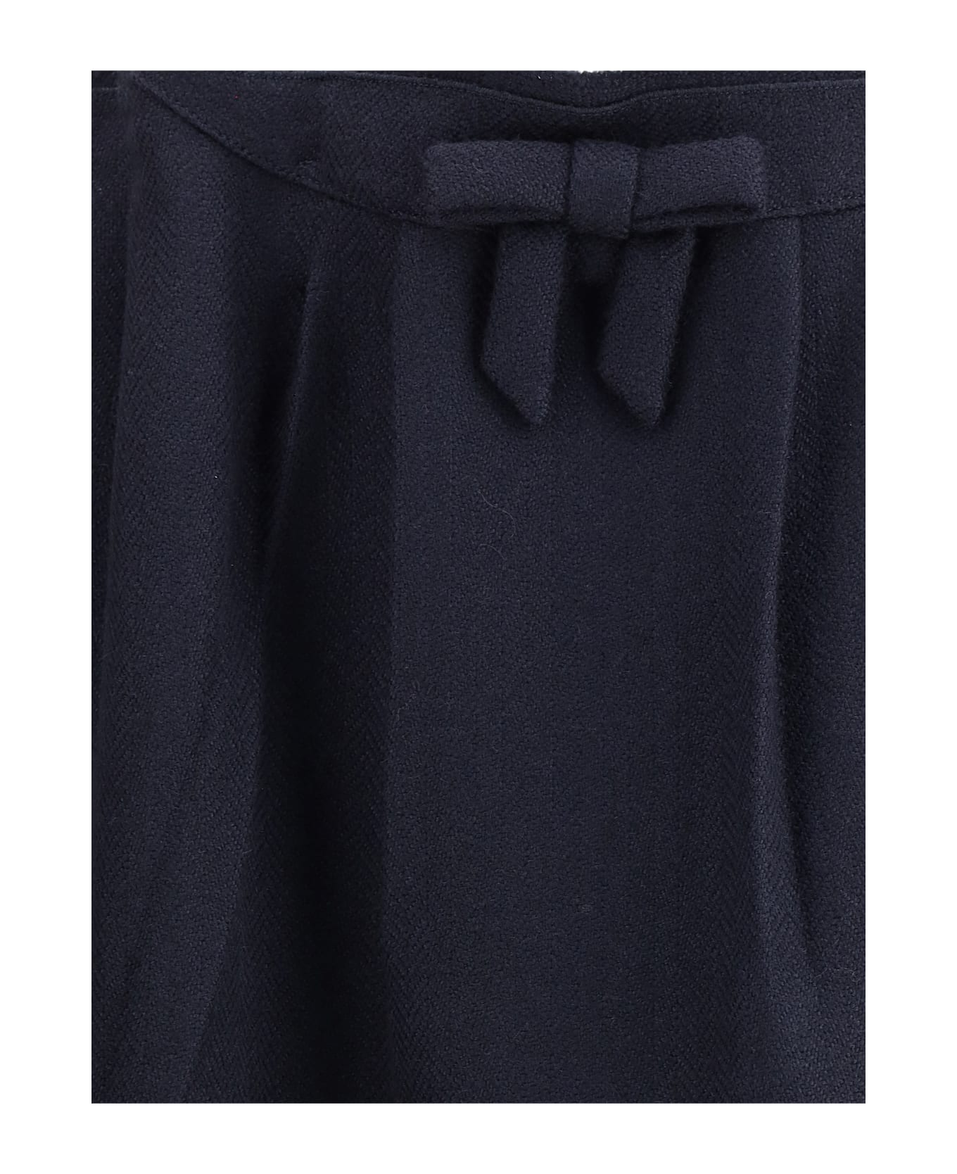 Prada Chevron Wool Midi Skirt