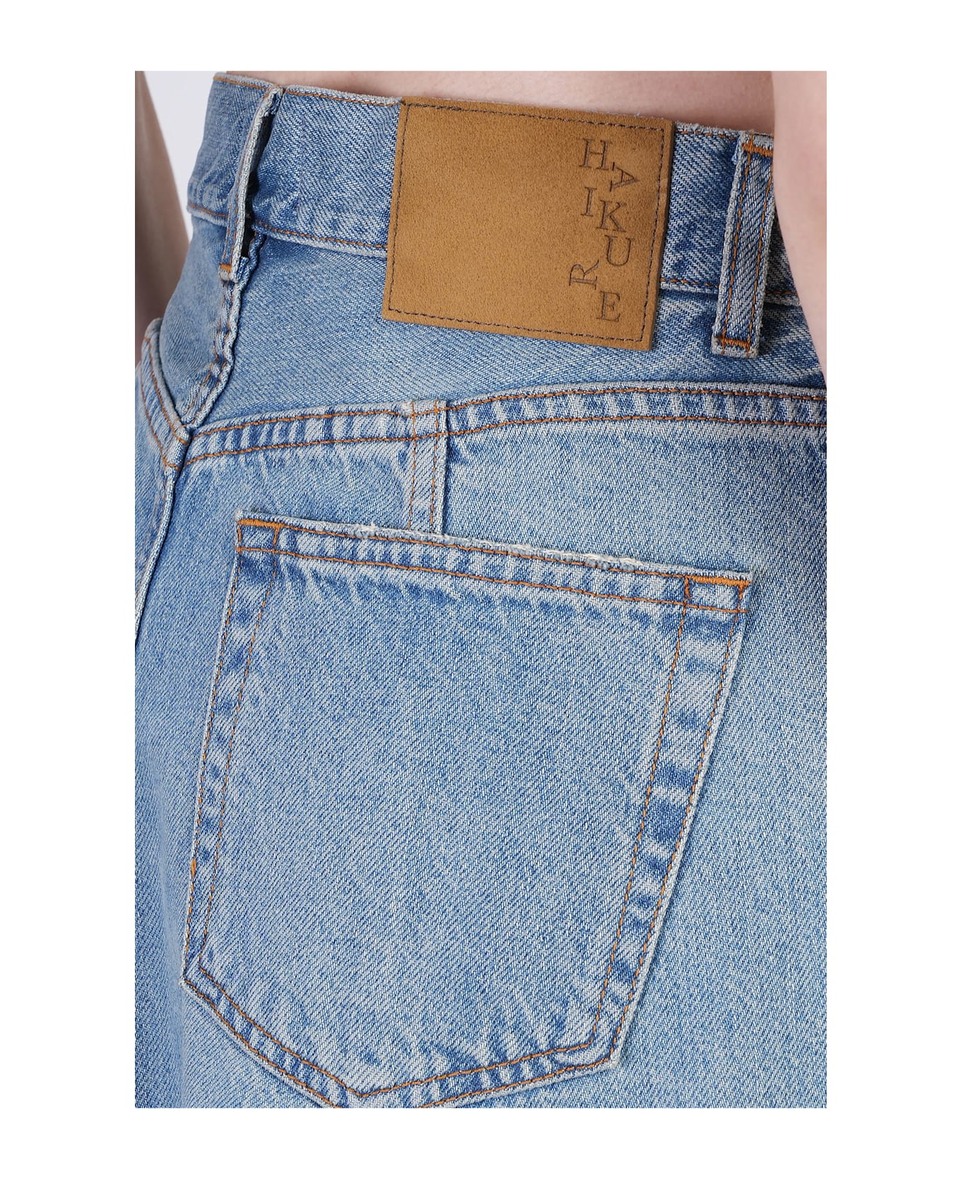 Haikure Mid Serenity Skirt In Blue Denim - blue