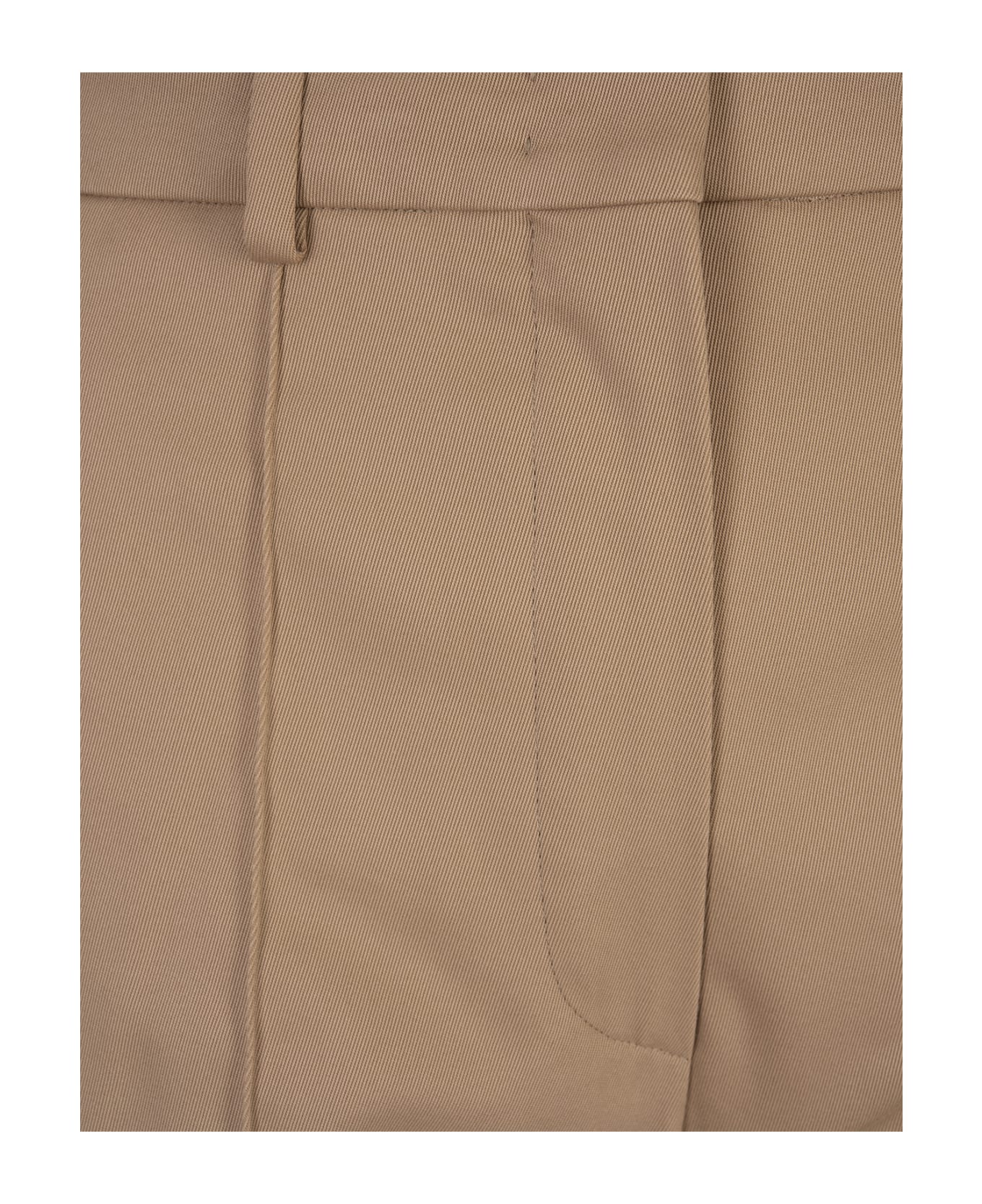 SportMax Beige Norcia Trousers - Brown ボトムス