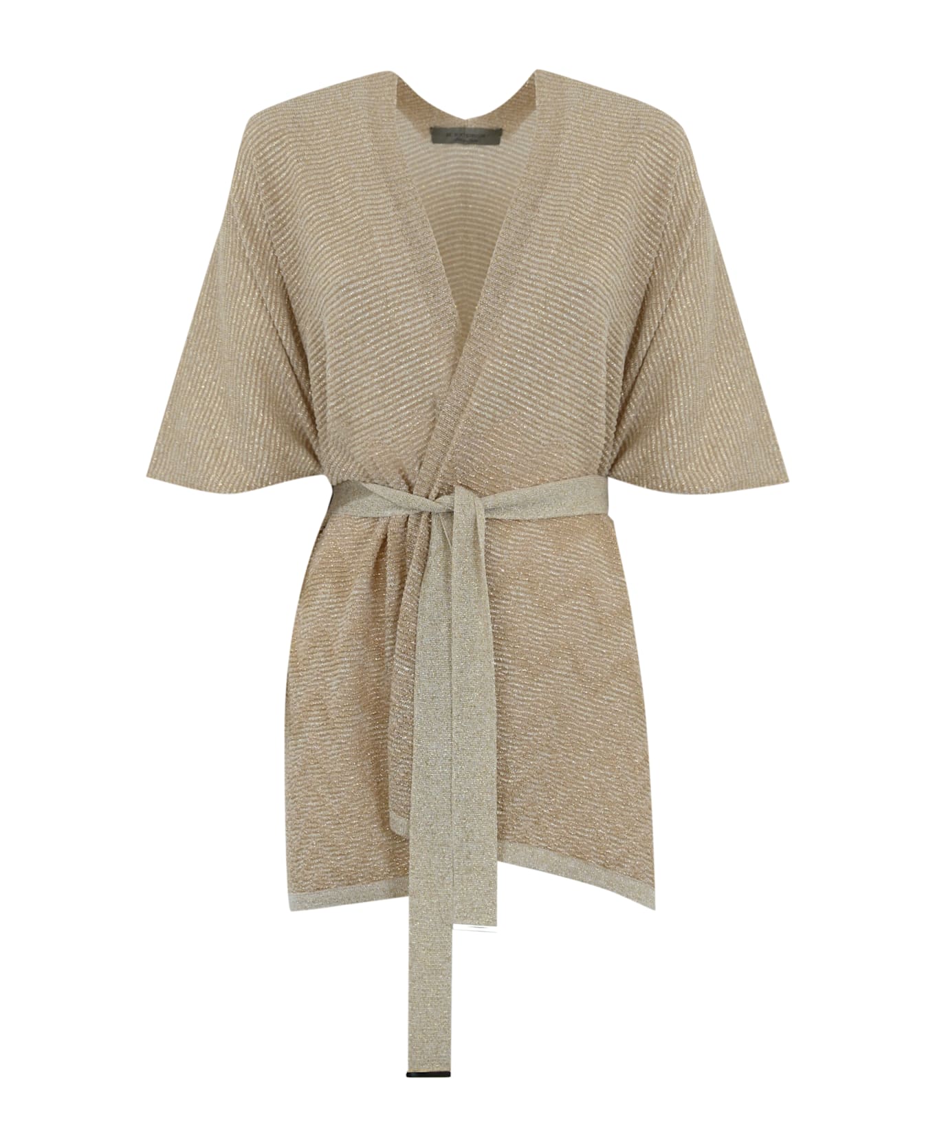 D.Exterior Degraded Poncho In Viscose And Lurex - Avorio