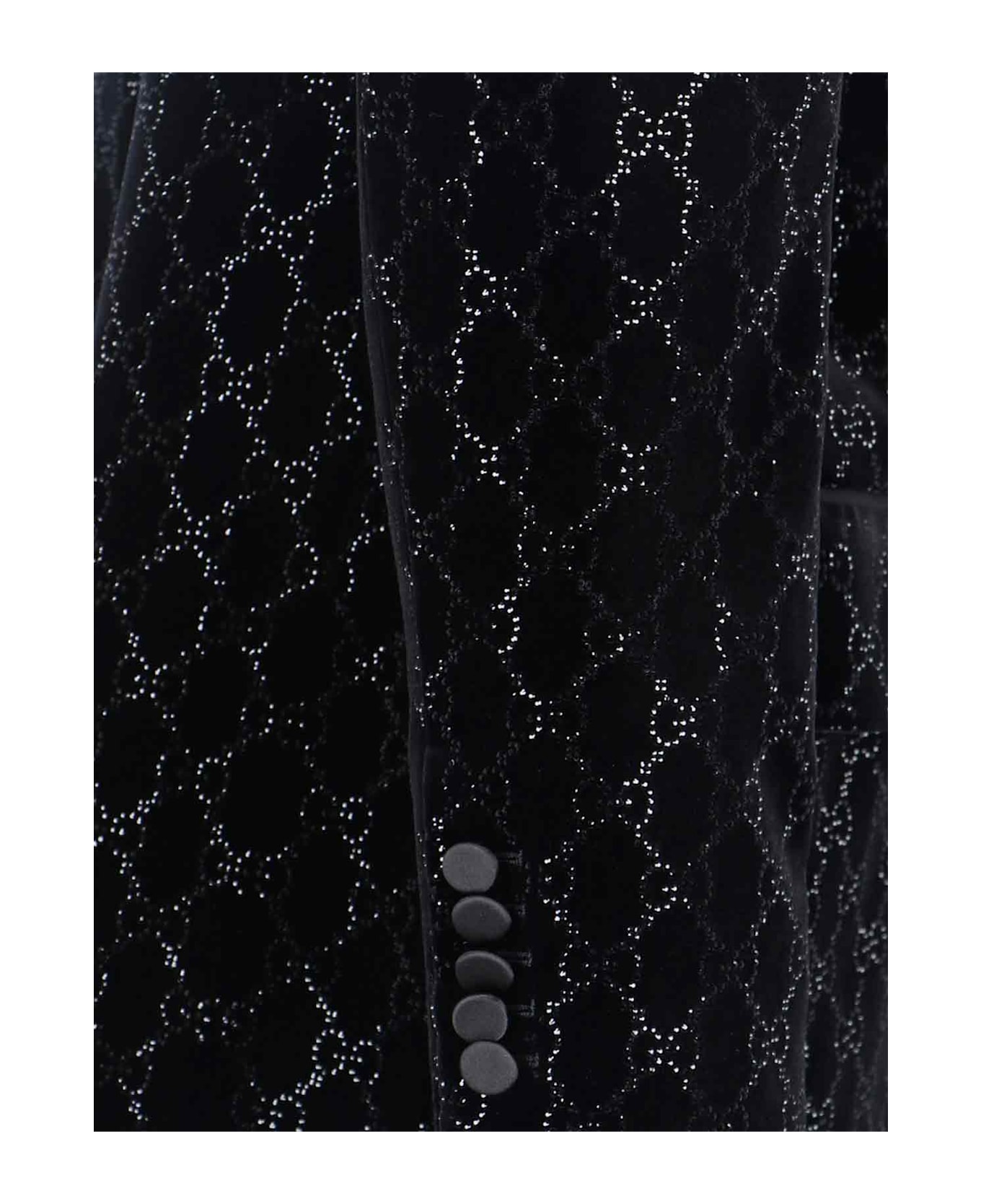 Gucci Embroidered Double-breasted Blazer - Black  