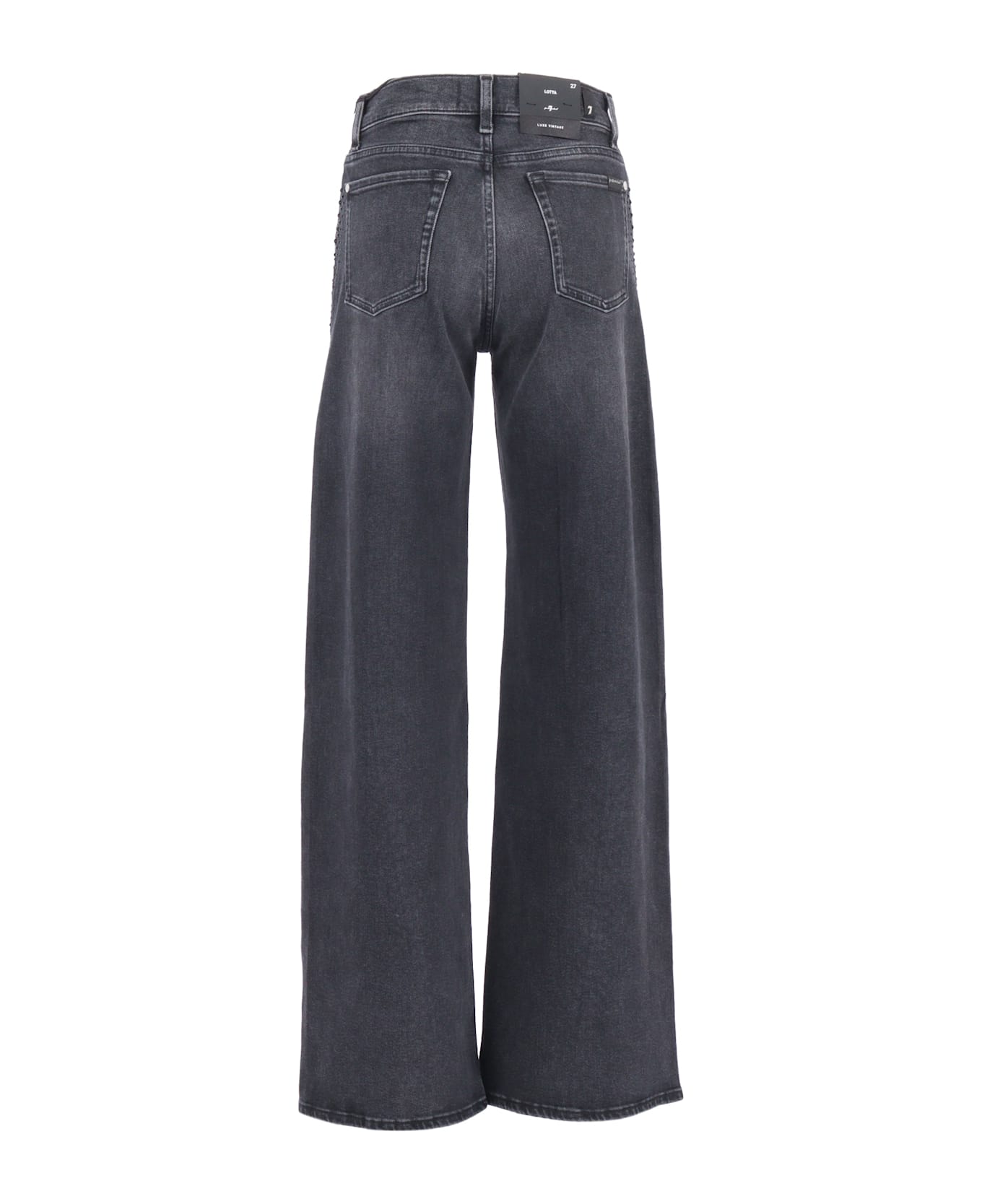 7 For All Mankind Twisted Lotta Bottomline With Crystals - BLUE