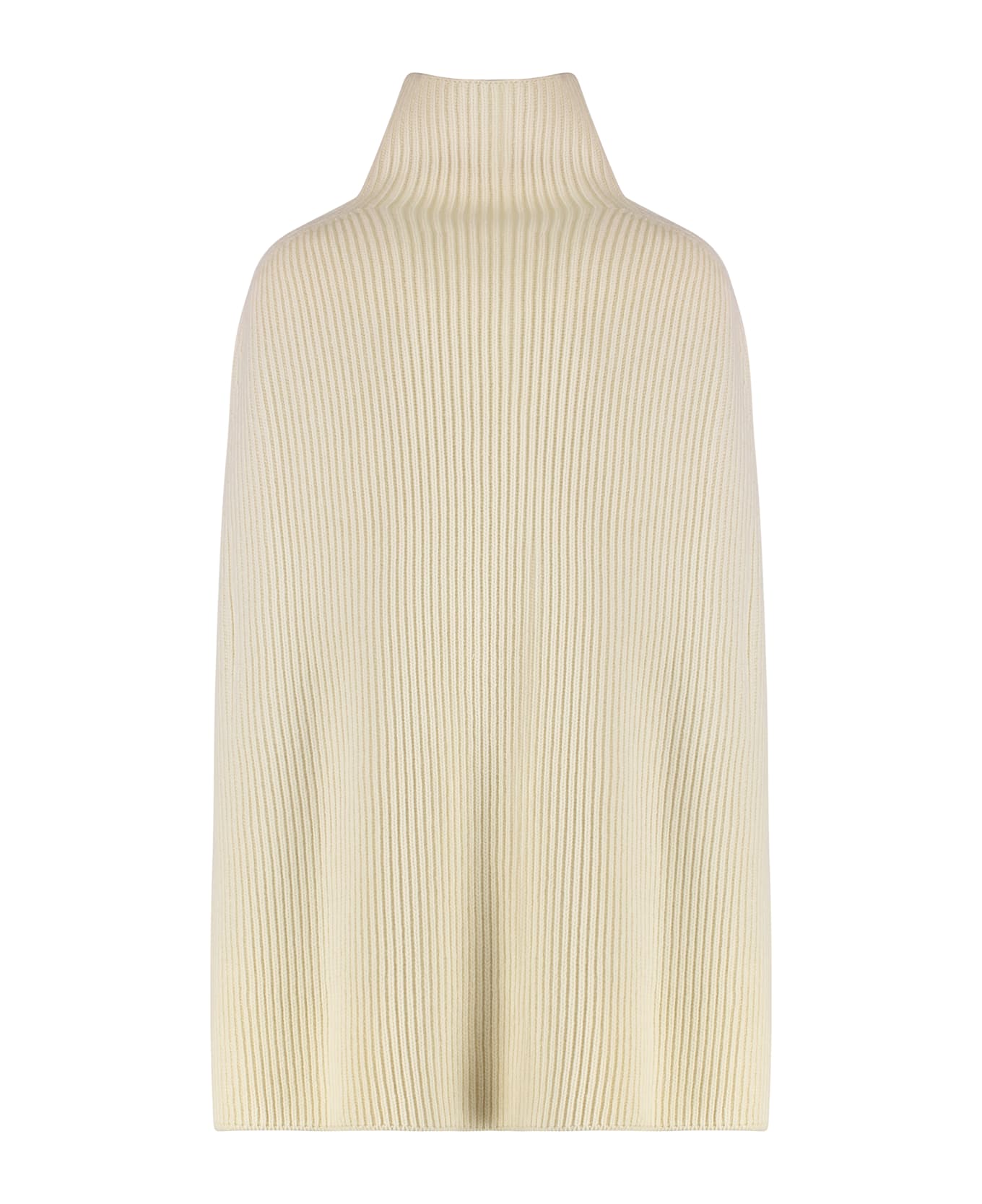 Jil Sander Wool Cloak - White