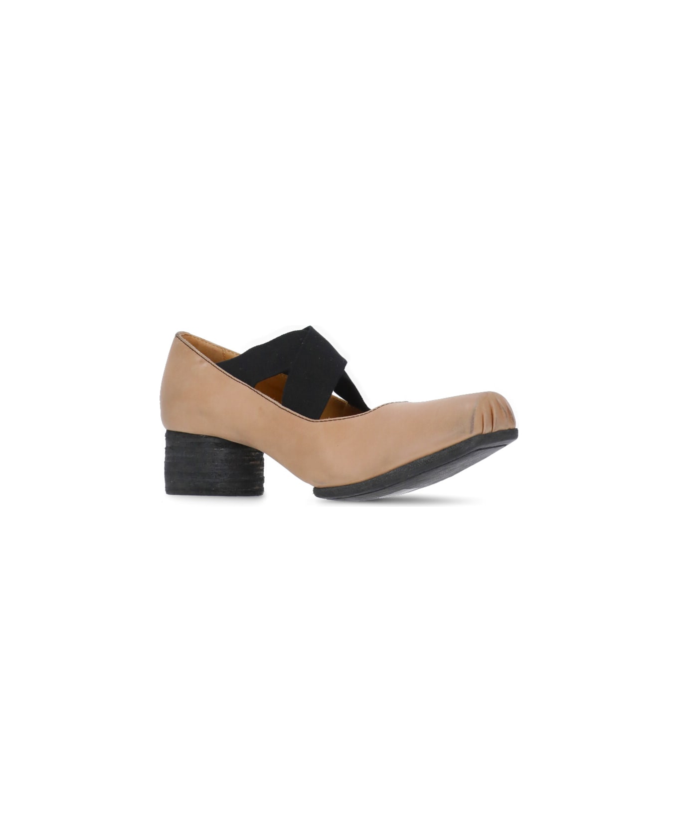 Uma Wang Leather Heeled Ballet Shoes - Pink