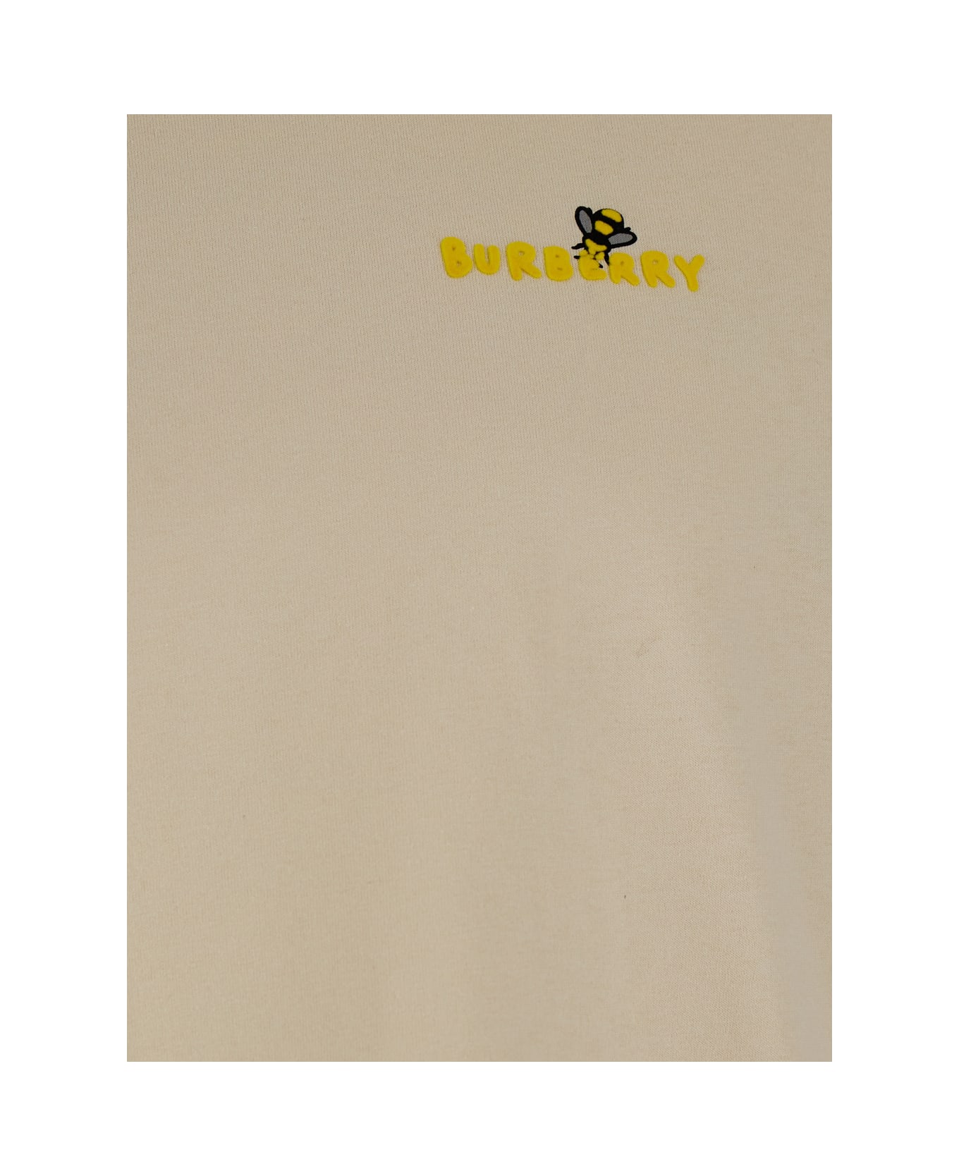 Burberry Beige T-shirt With Maxi Bee Print On The Back In Cotton Man - Beige