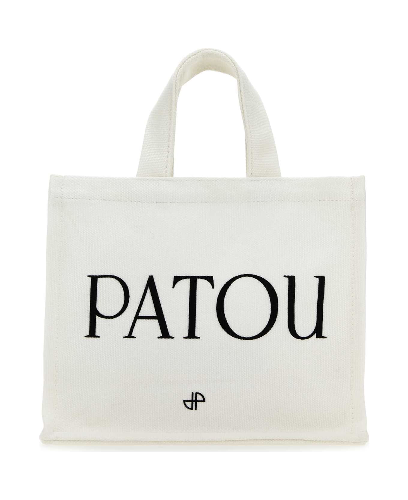 Patou White Cotton Shopping Bag - 090C
