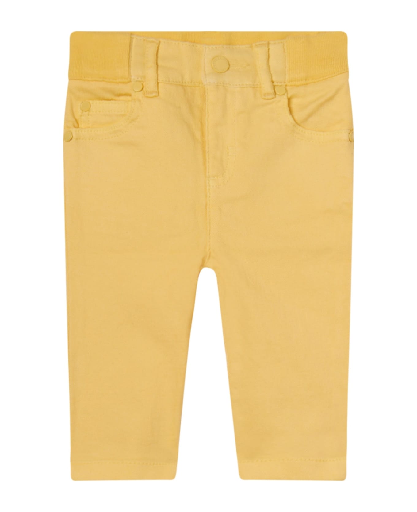 Stella McCartney Kids Straight Jeans With Embroidery - Yellow ボトムス