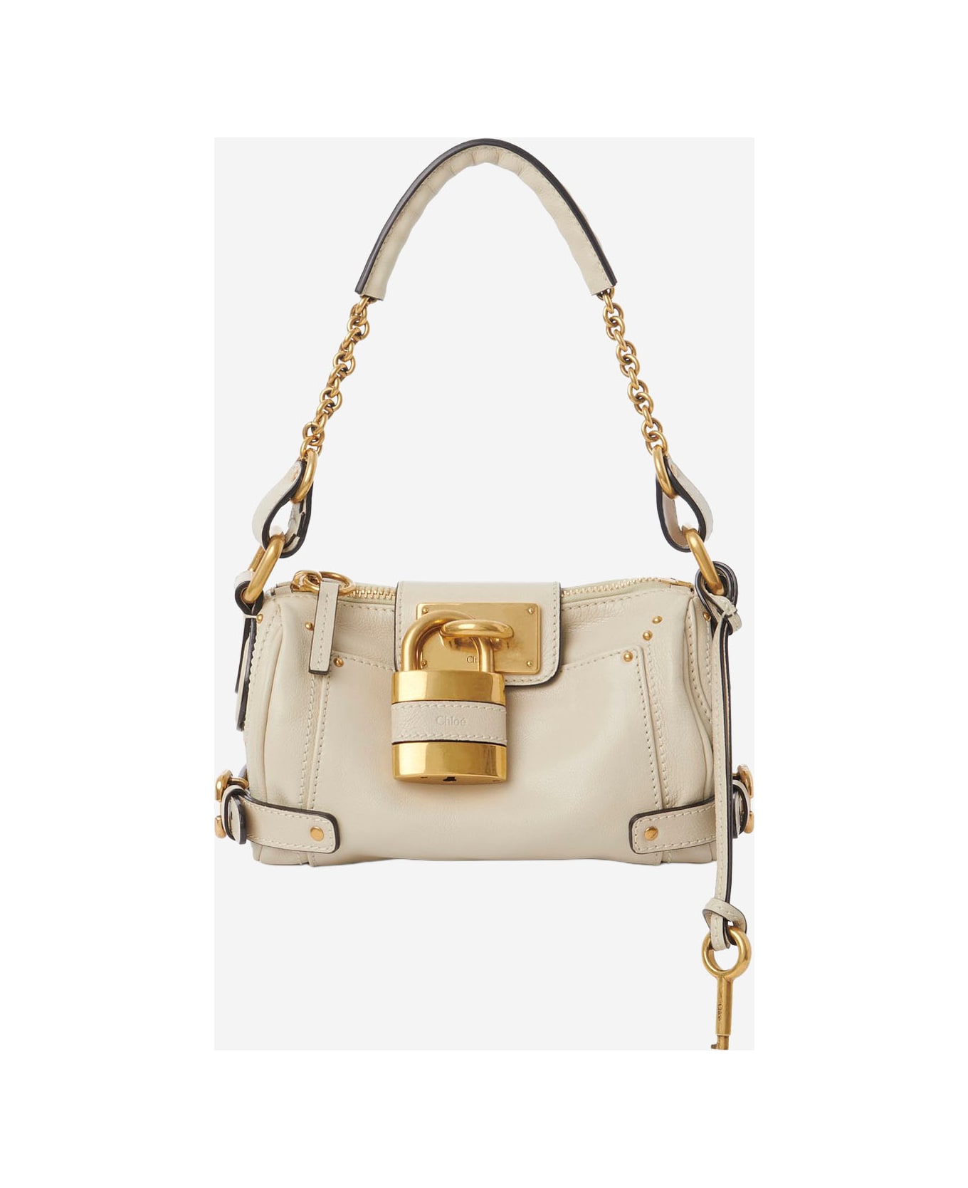 Chloé Small Paddington Leather Bag - IVORY