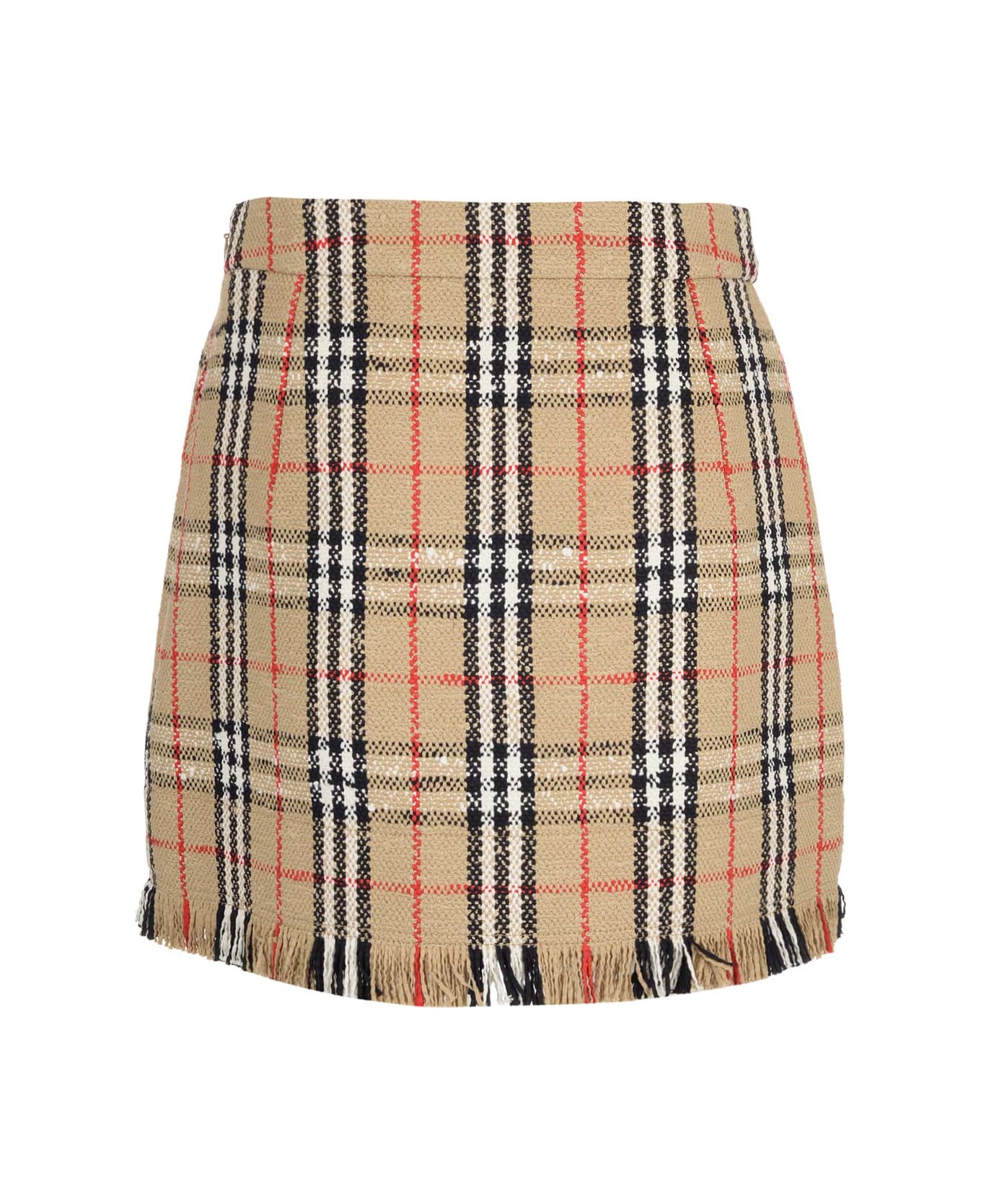 Burberry Vintage Check Miniskirt - Beige