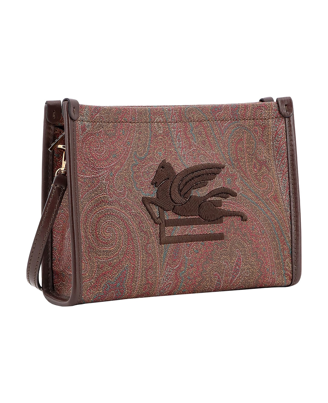 Etro 
arnica
 Brown Leather Clutch Bag - Brown