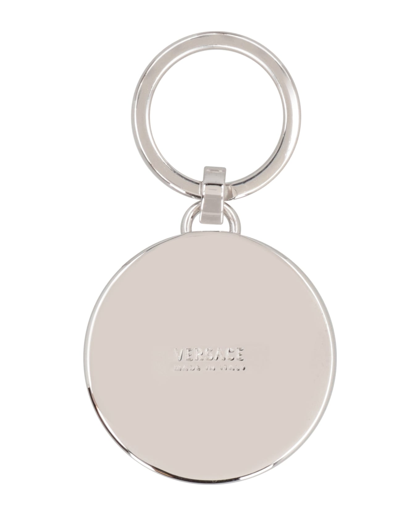 Versace Silver-tone Metal Keyring - Silver