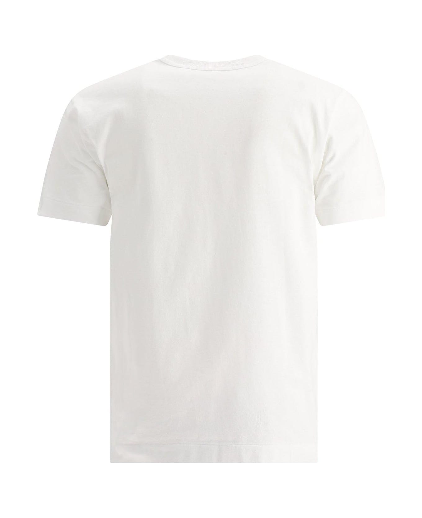 Comme des Garçons Play Heart Logo Patch Crewneck T-shirt - White