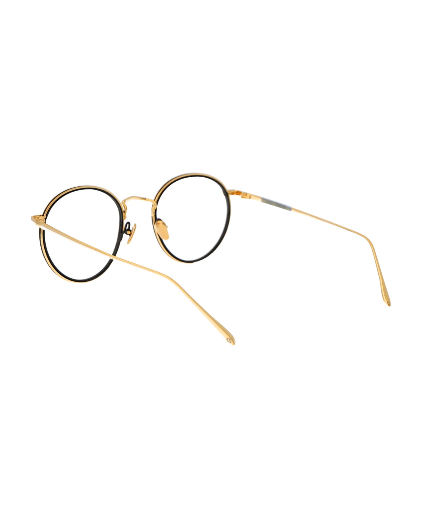 Linda Farrow Comer Glasses - YELLOWGOLD/BLACK/OPTICAL アイウェア