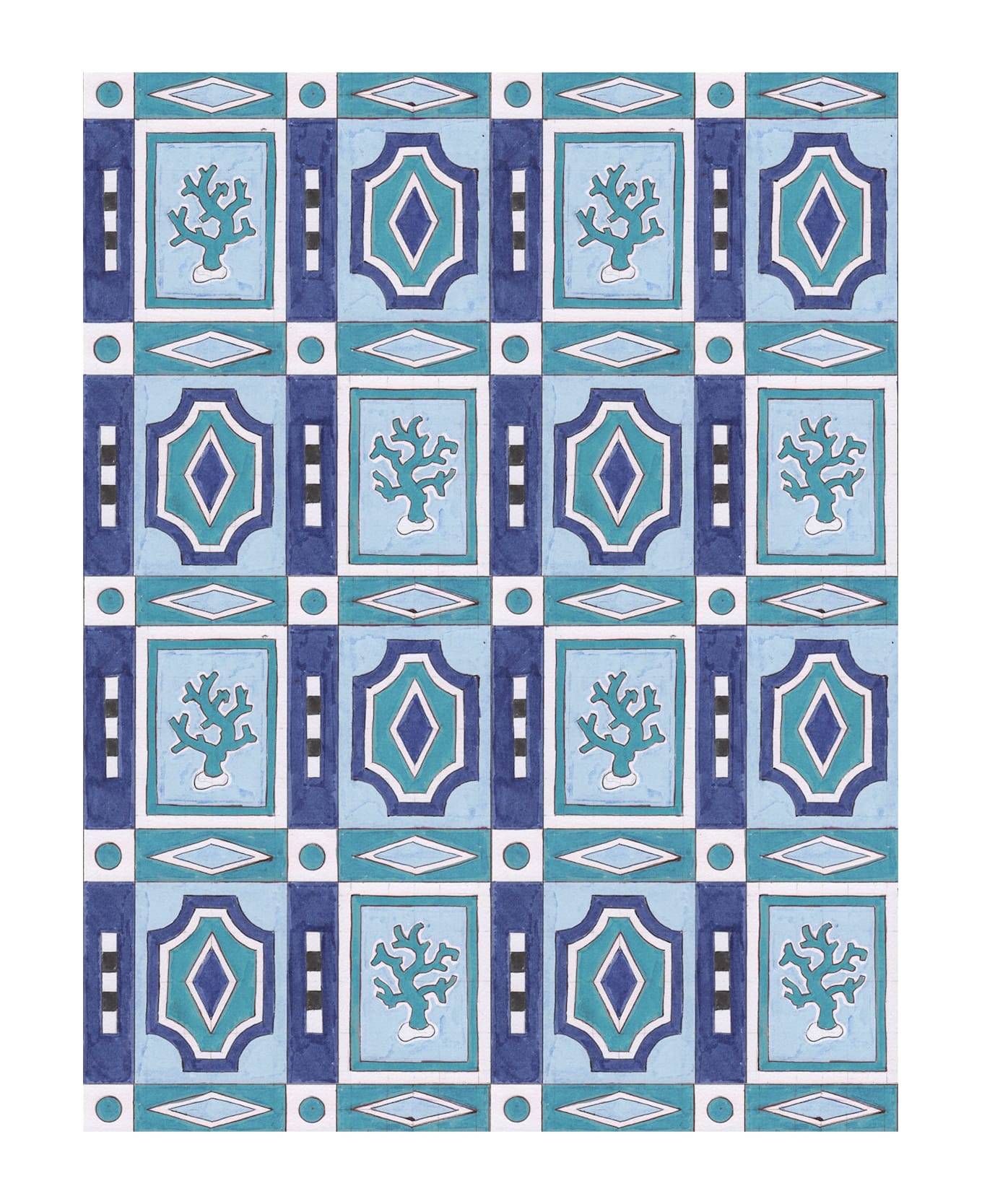 Ripa Ripa Tramontana Blu Swim Shorts - Blue/Light Blue