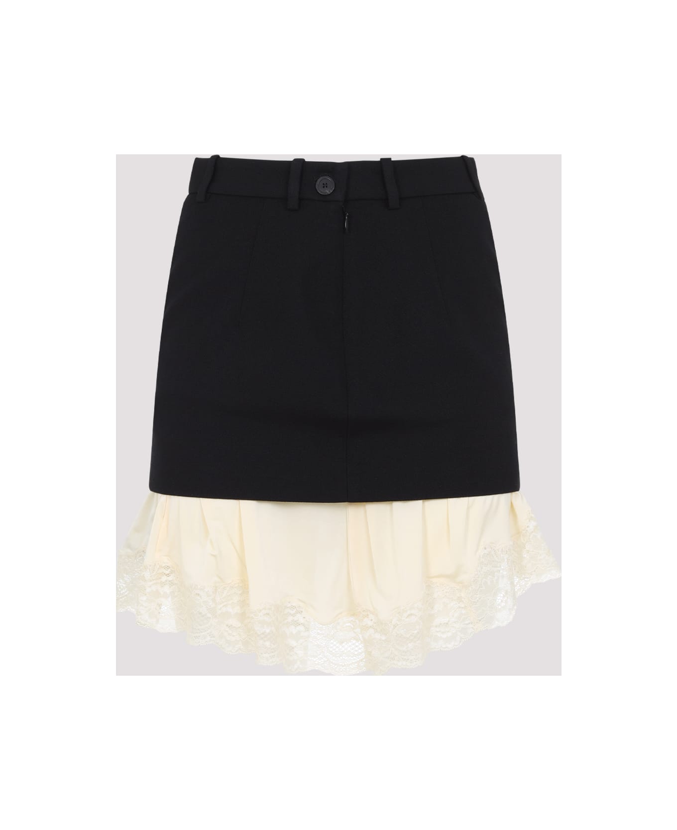 Balenciaga Black Wool Mini Skirt - Black