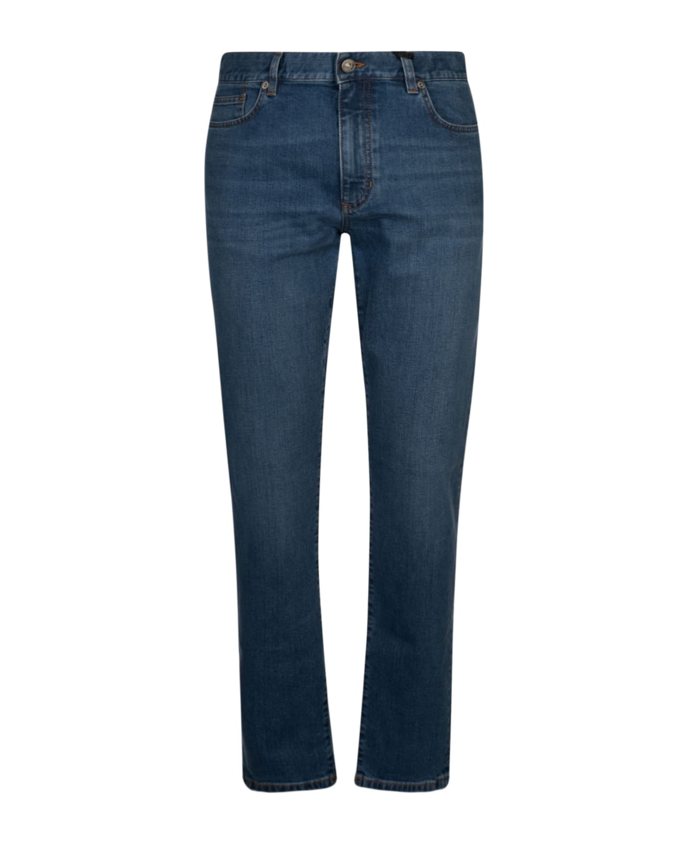 Zegna Fitted Buttoned Jeans - C