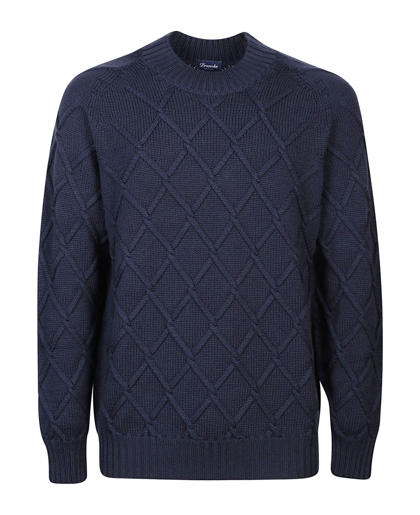 Drumohr Long Sleeve Round Neck Sweater - Blu ニットウェア
