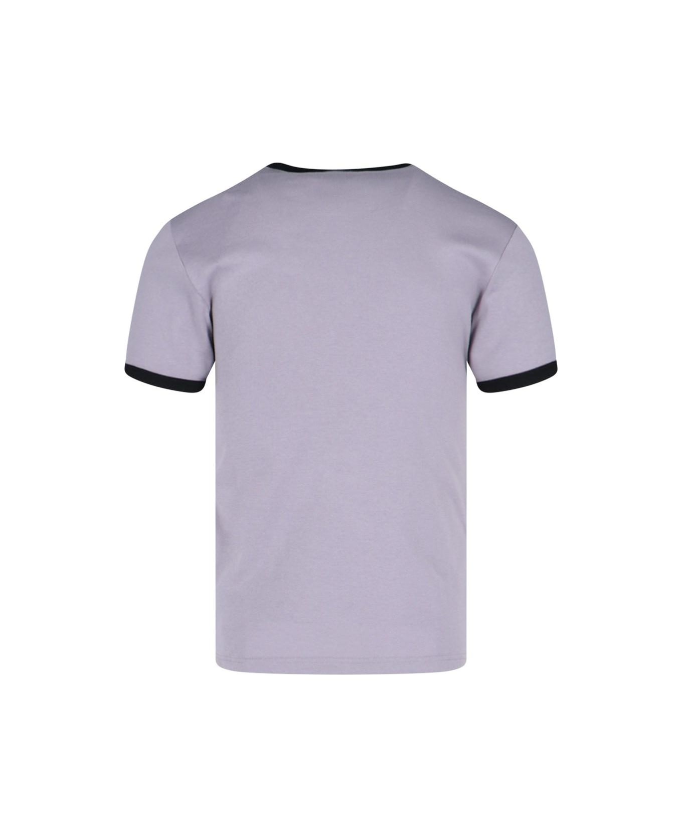 Courrèges 'contraste' T-shirt - Smocked Grey Black
