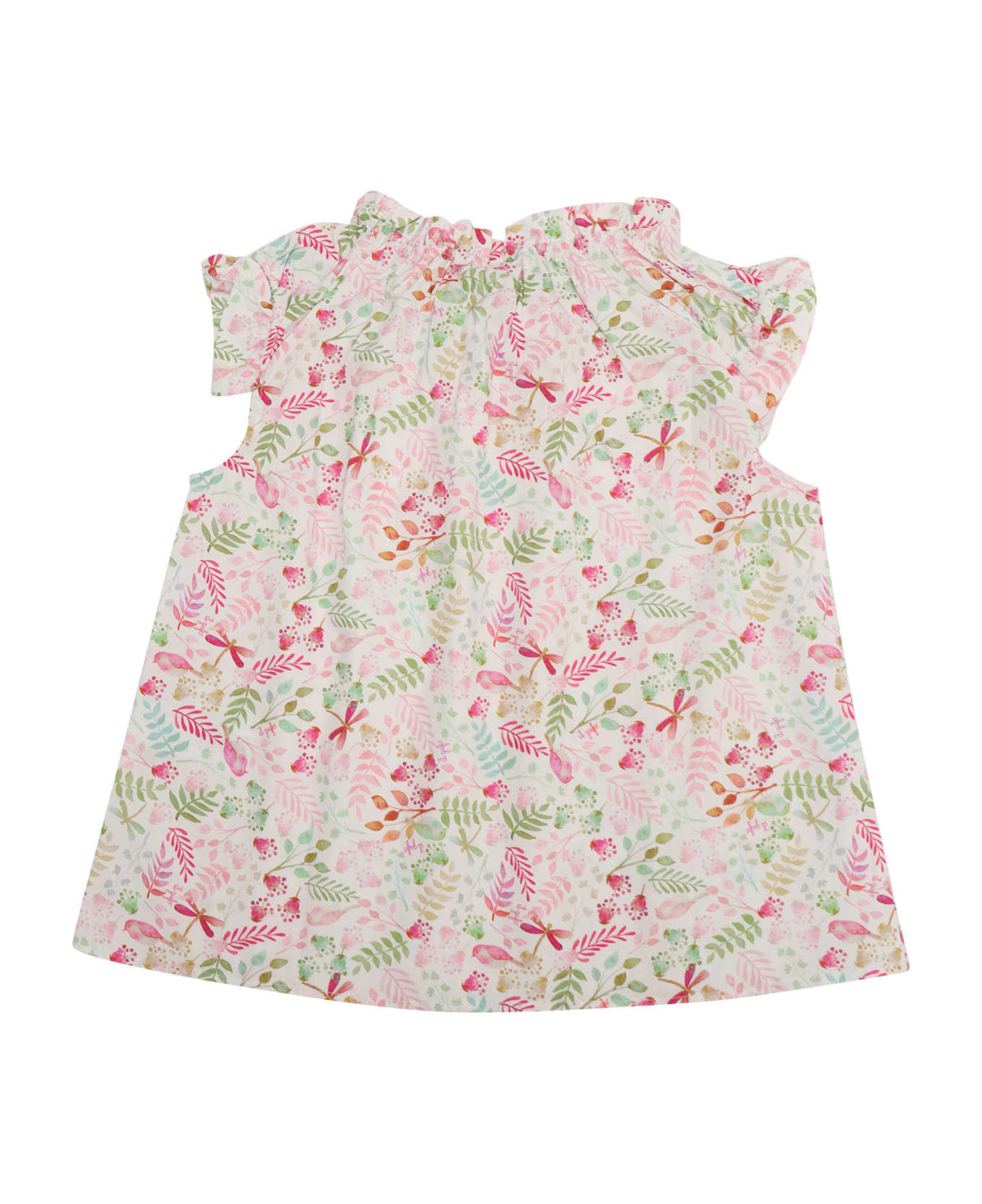 Il Gufo Floral T-shirt For Girls - PINK トップス