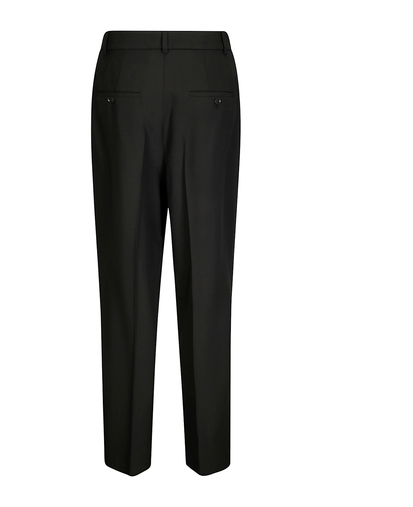 Róhe Mid-waisted Pleated Trousers - Black