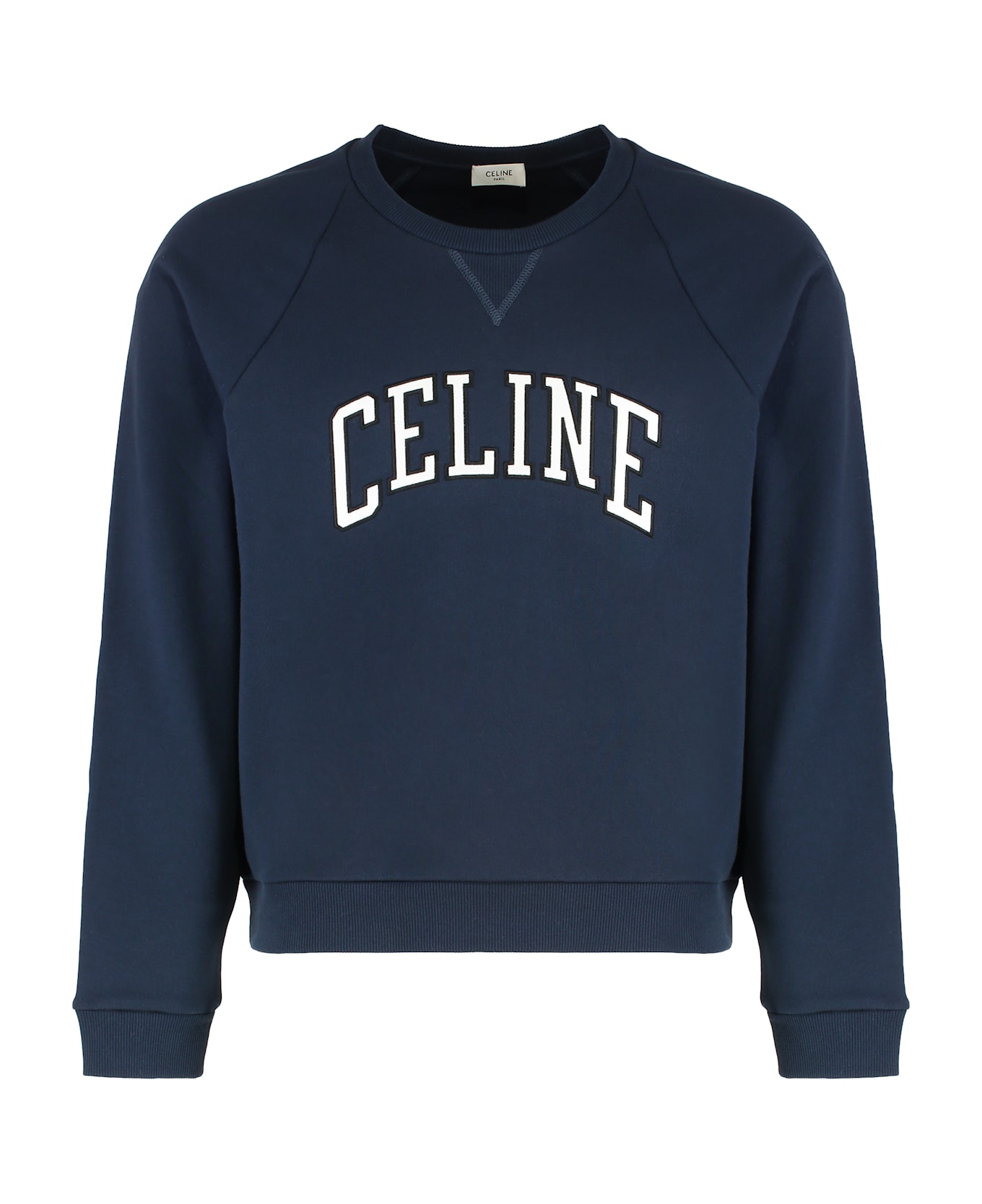 Celine Regular Sweatshirt In Brushed Cotton Fabric - blue
