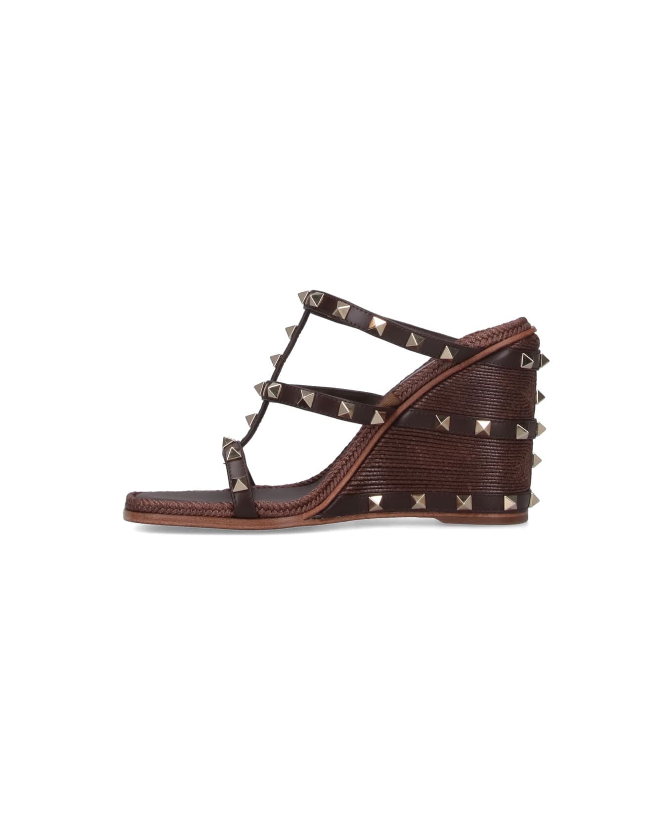 Valentino Garavani Wedges "rockstud 80" - Brown