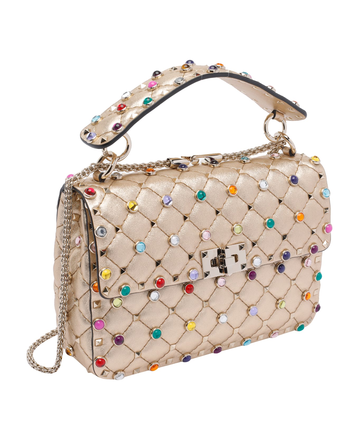 Valentino Garavani Medium Rockstud Spike Handbag - Golden