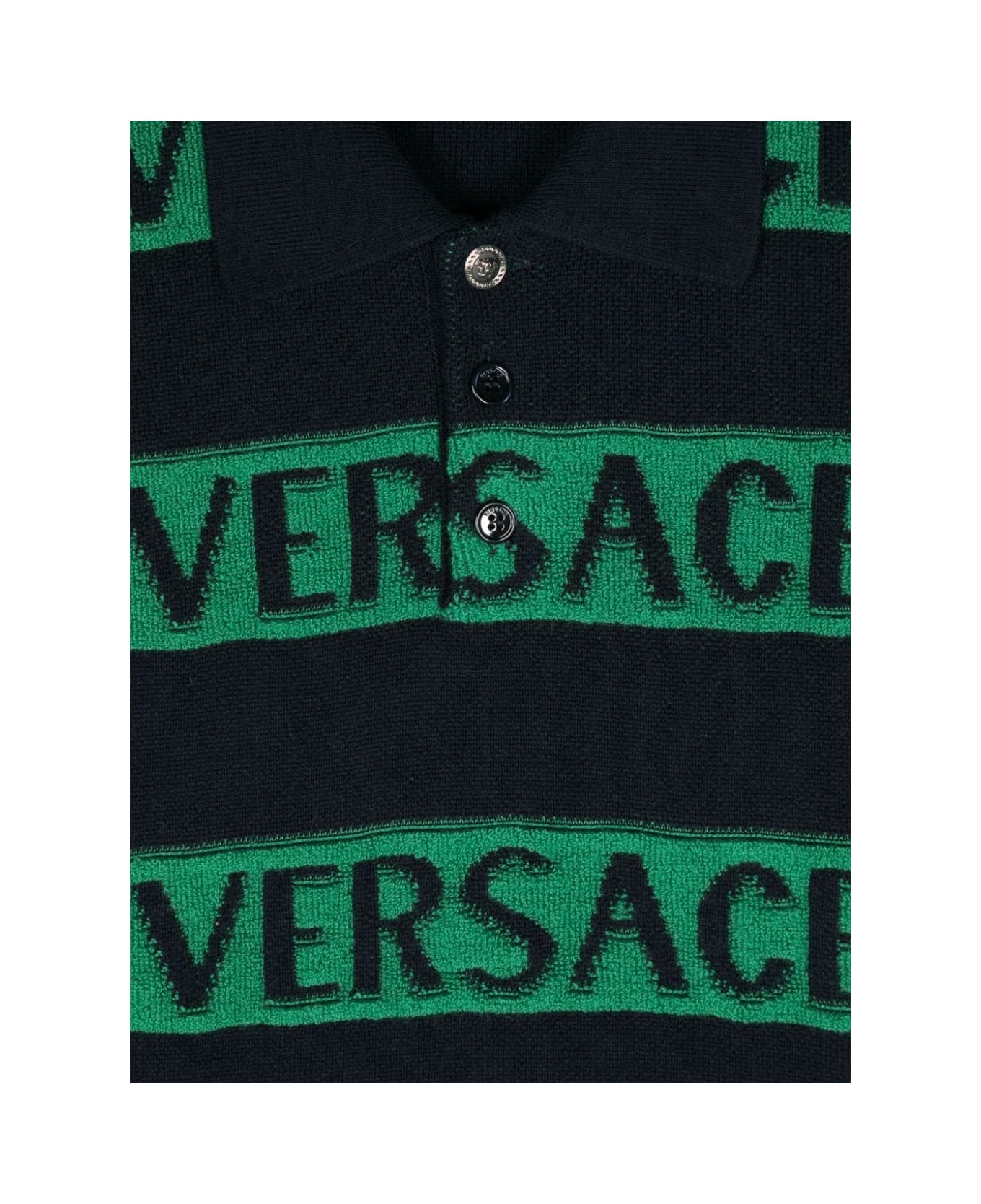 Versace Blue Navy Sweater Boy - Blue