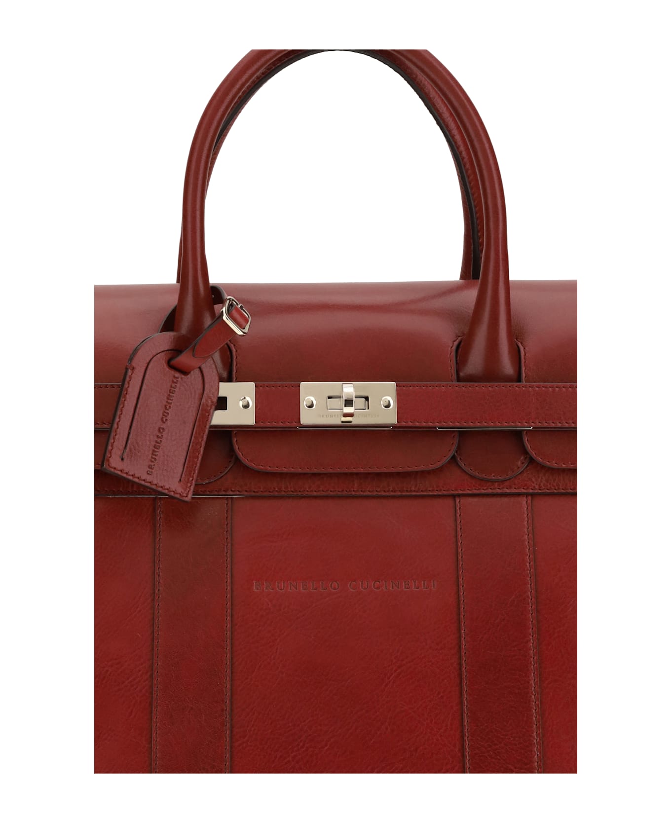 Brunello Cucinelli Leather Country Travel Bag