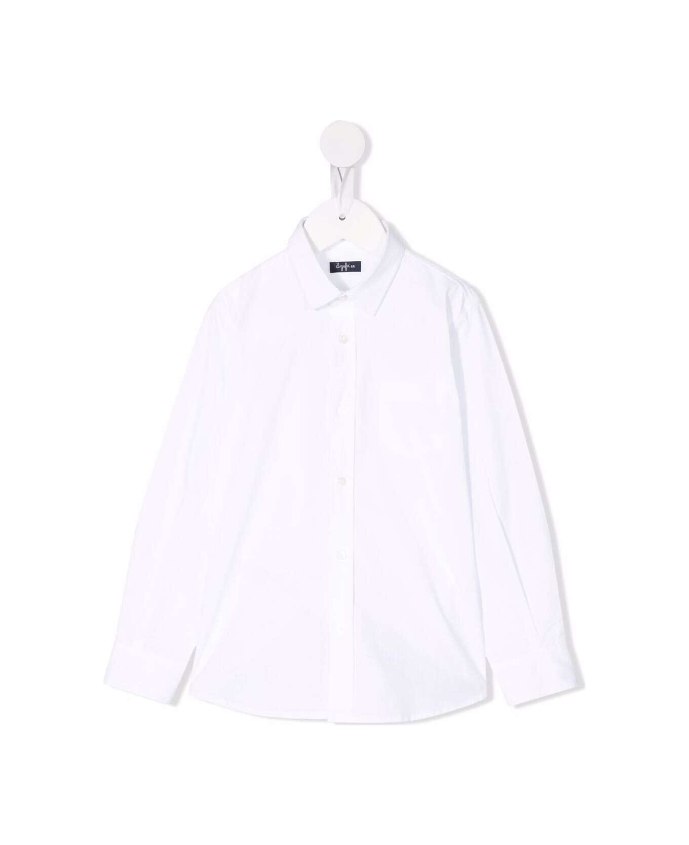 Il Gufo White Shirt With Patch Pocket On The Chest In Cotton Boy - White