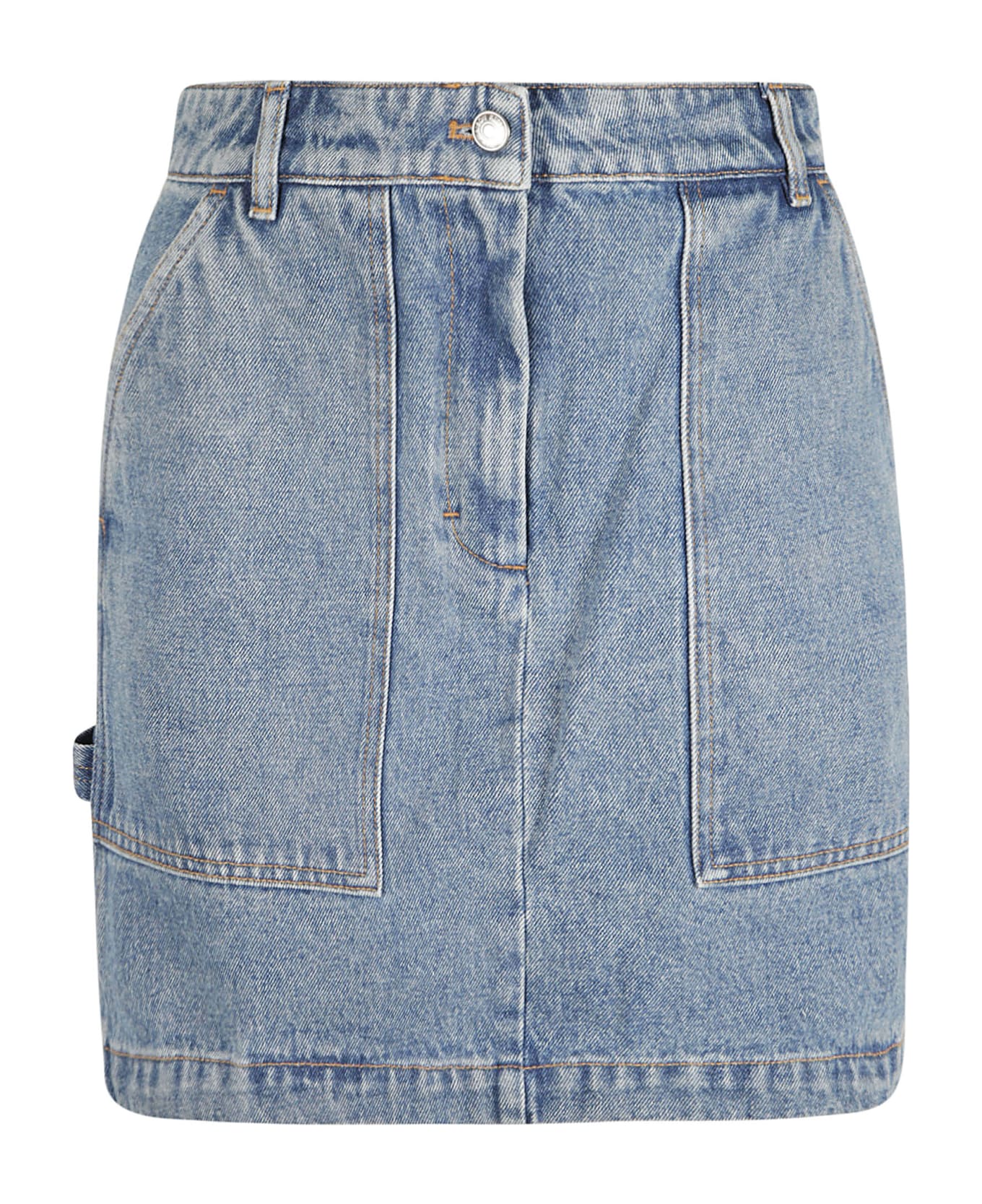 Maison Kitsuné Mini Denim Skirt - Light Stone
