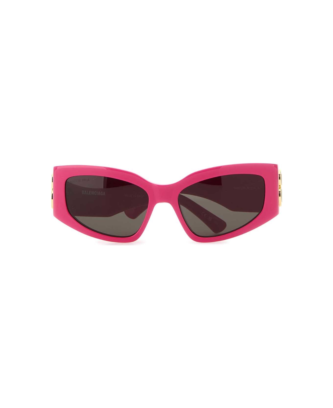 Balenciaga Fuchsia Acetate Bossy Cat Sunglasses - BRIGHTPINK サングラス