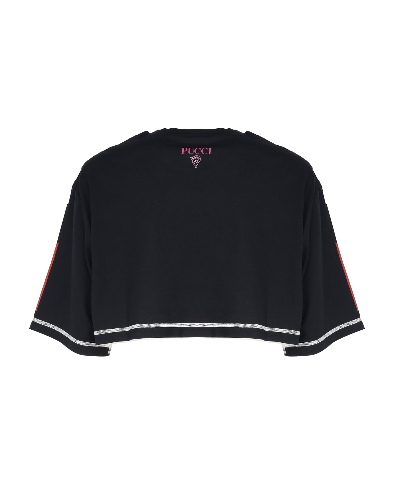 Pucci Crop Top T-shirt - Black